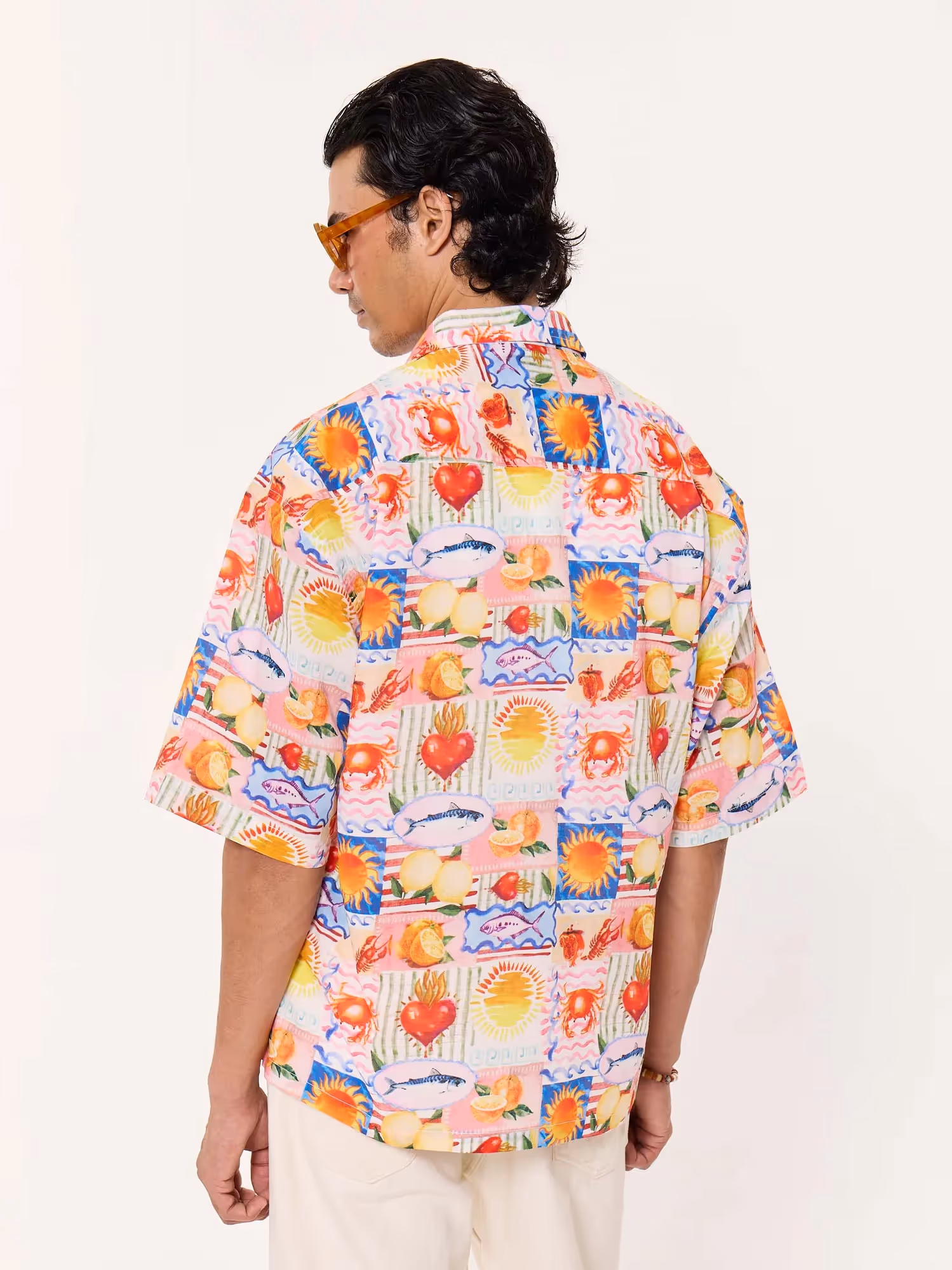 Beach Bingo Printed Cropped Shirt image 7