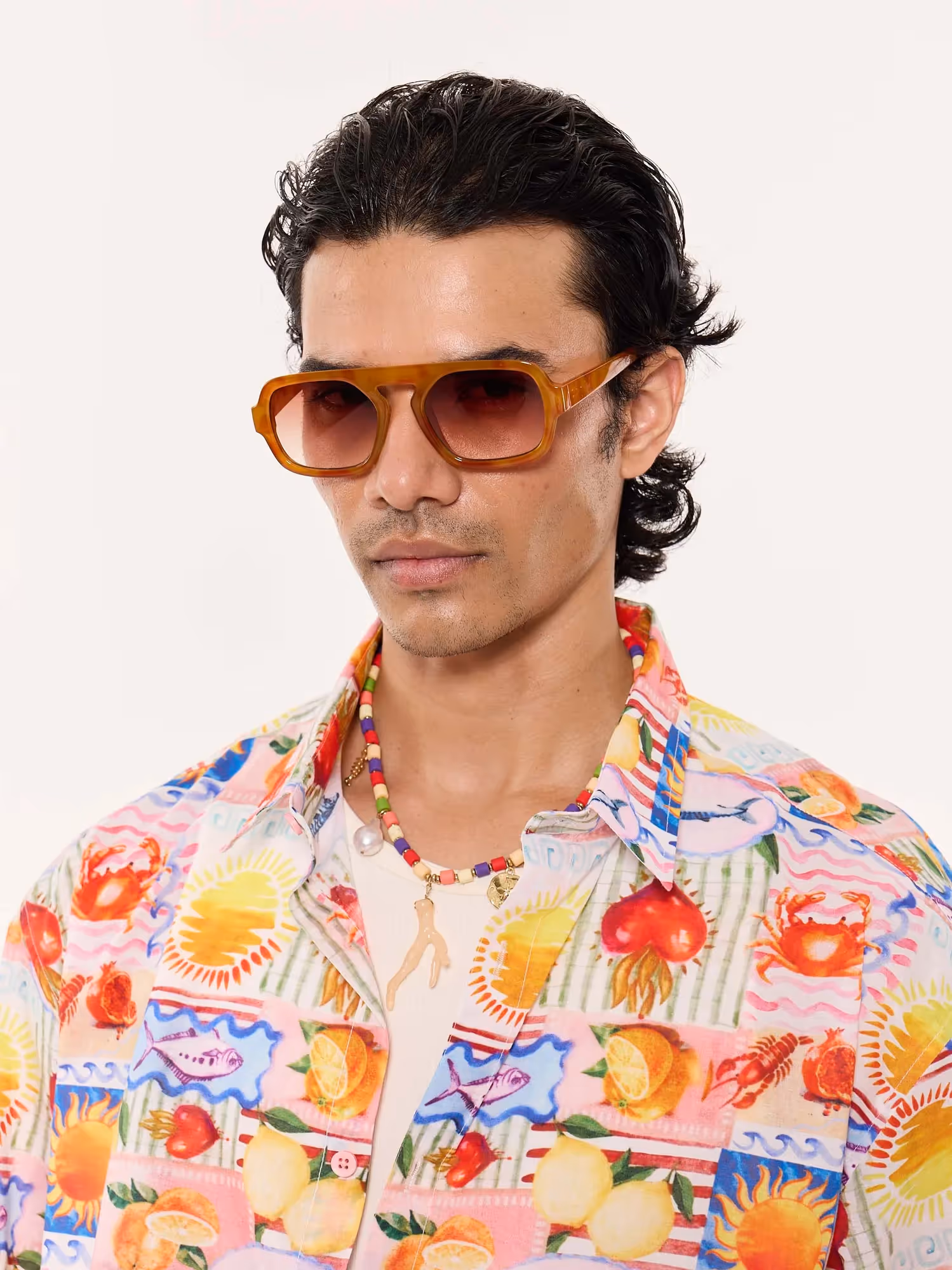 Beach Bingo Printed Cropped Shirt image 8