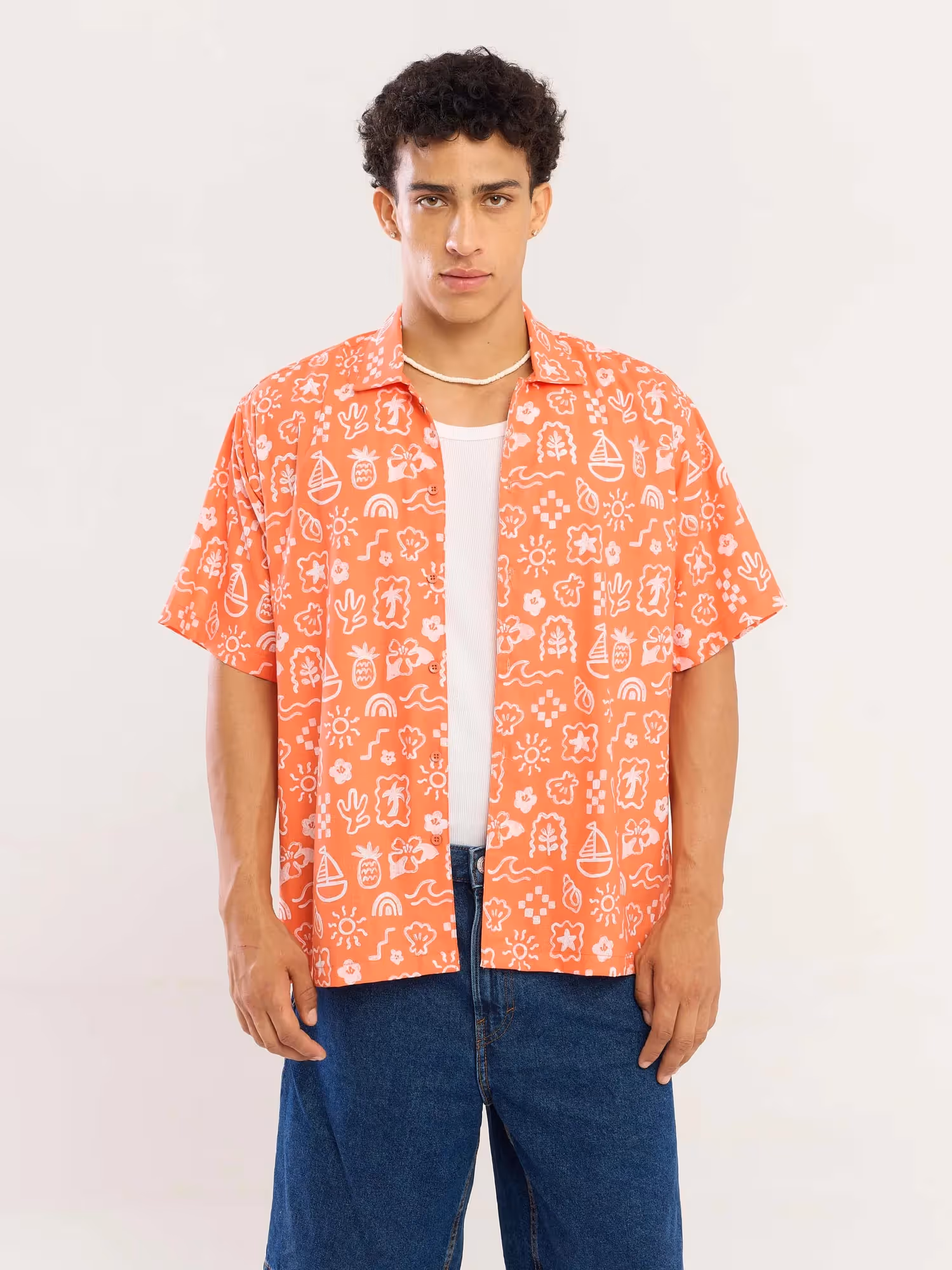 Beach Paradise Doodle Printed Shirt image 2