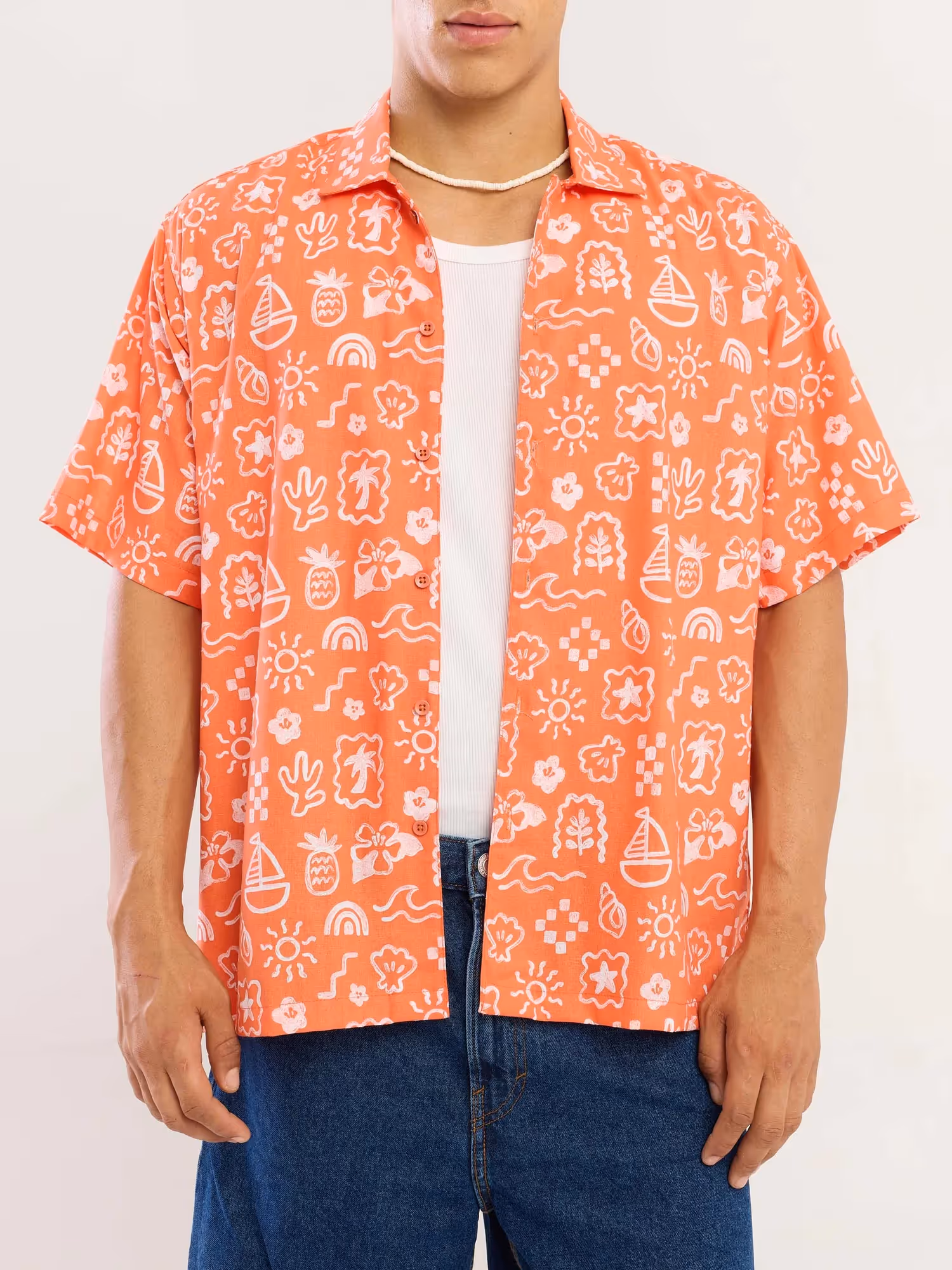 Beach Paradise Doodle Printed Shirt image 4