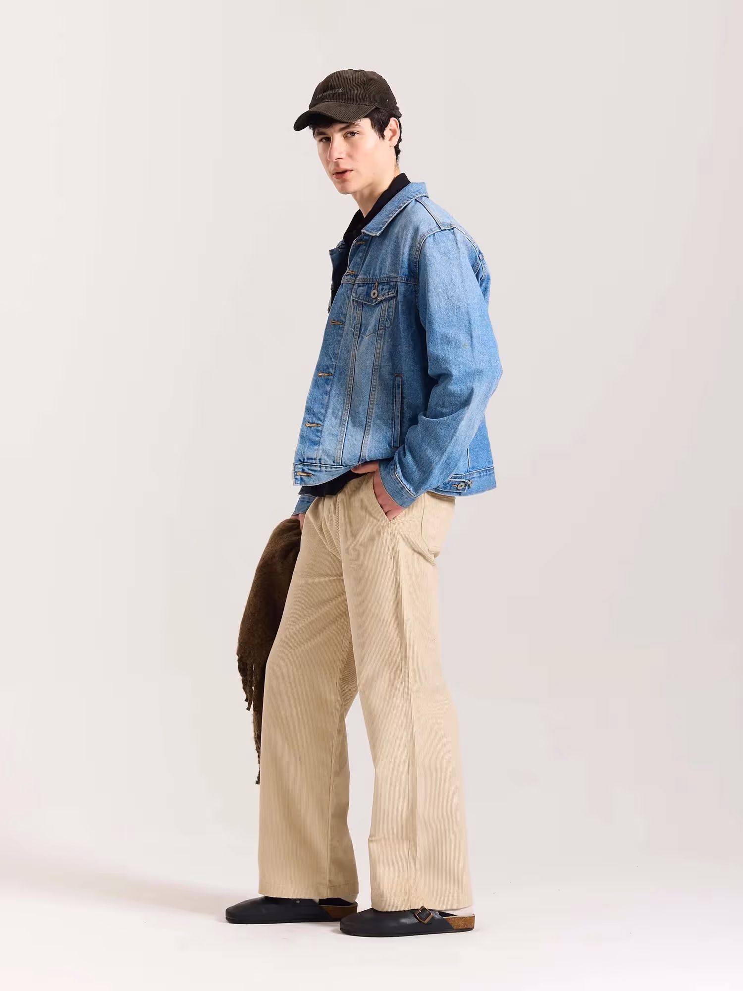 Beige Corduroy Pull-on Pants image 2