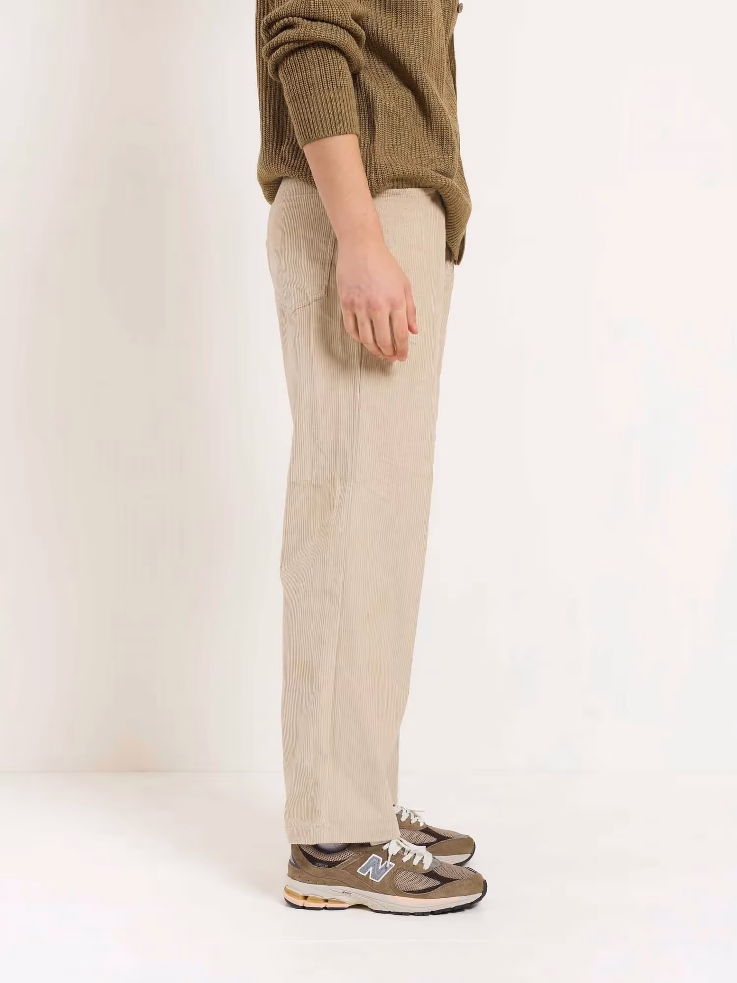Beige Corduroy Trousers  image 5