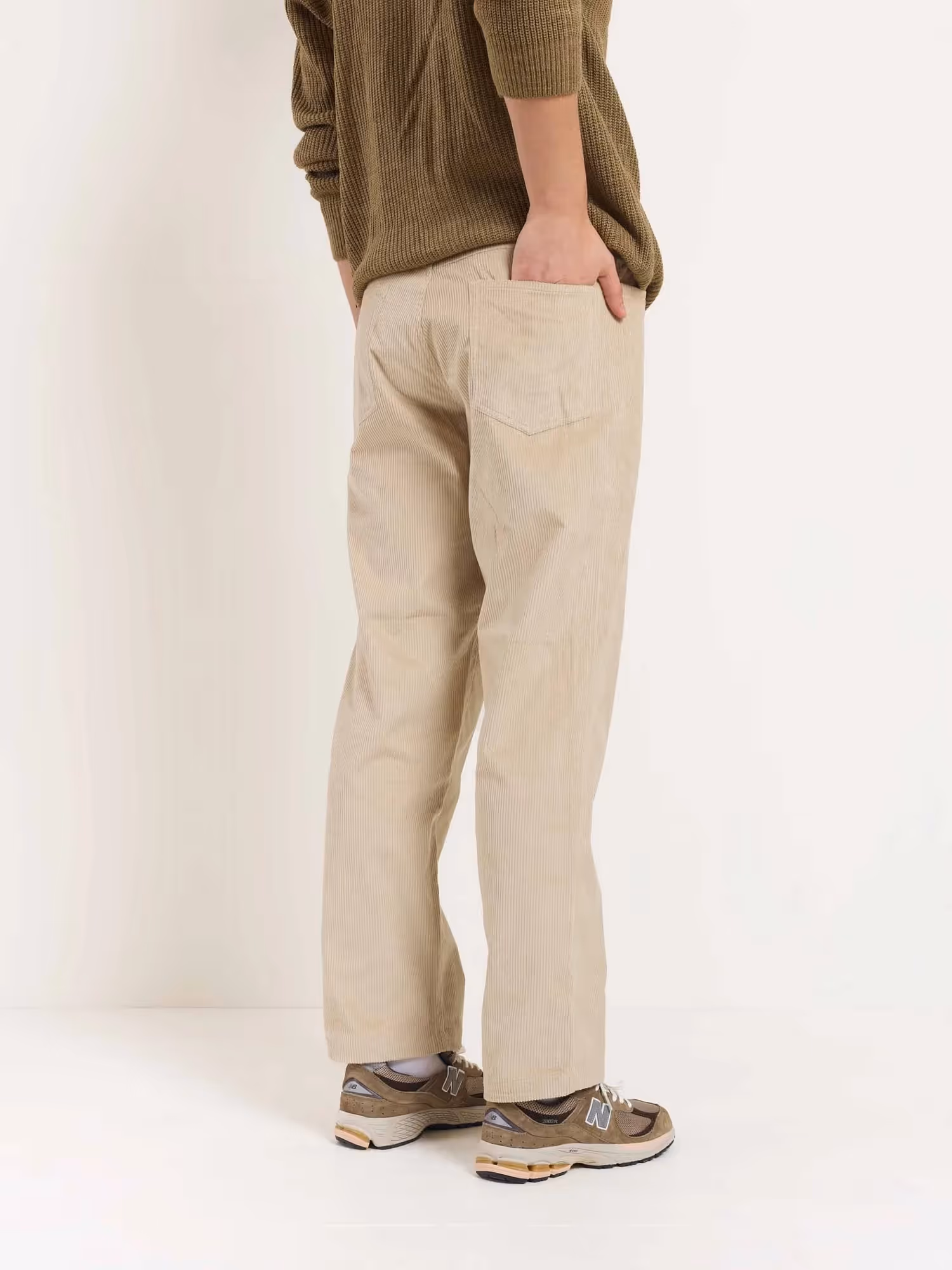 Beige Corduroy Trousers  image 6