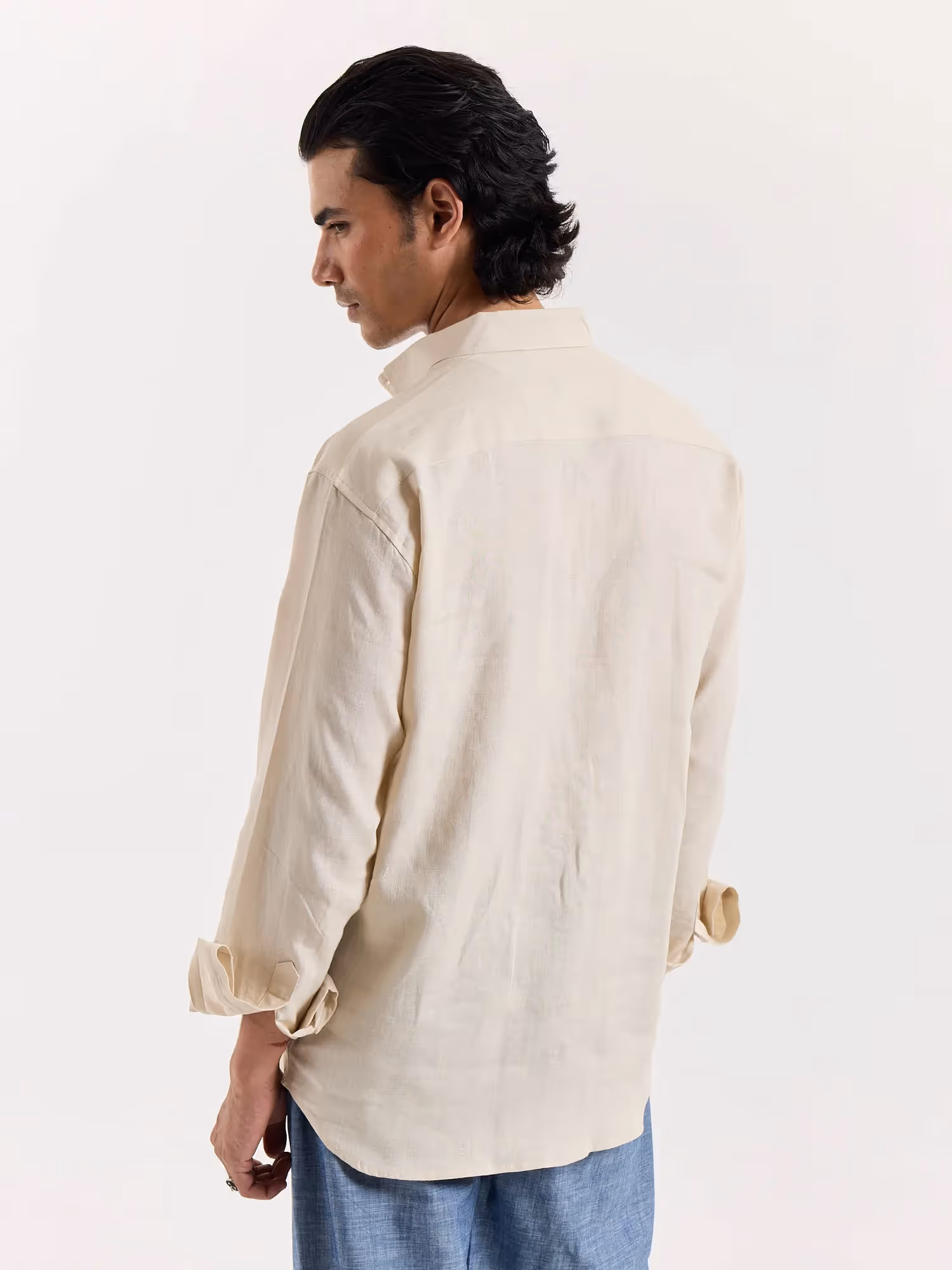 Beige Irish Linen Shirt image 7