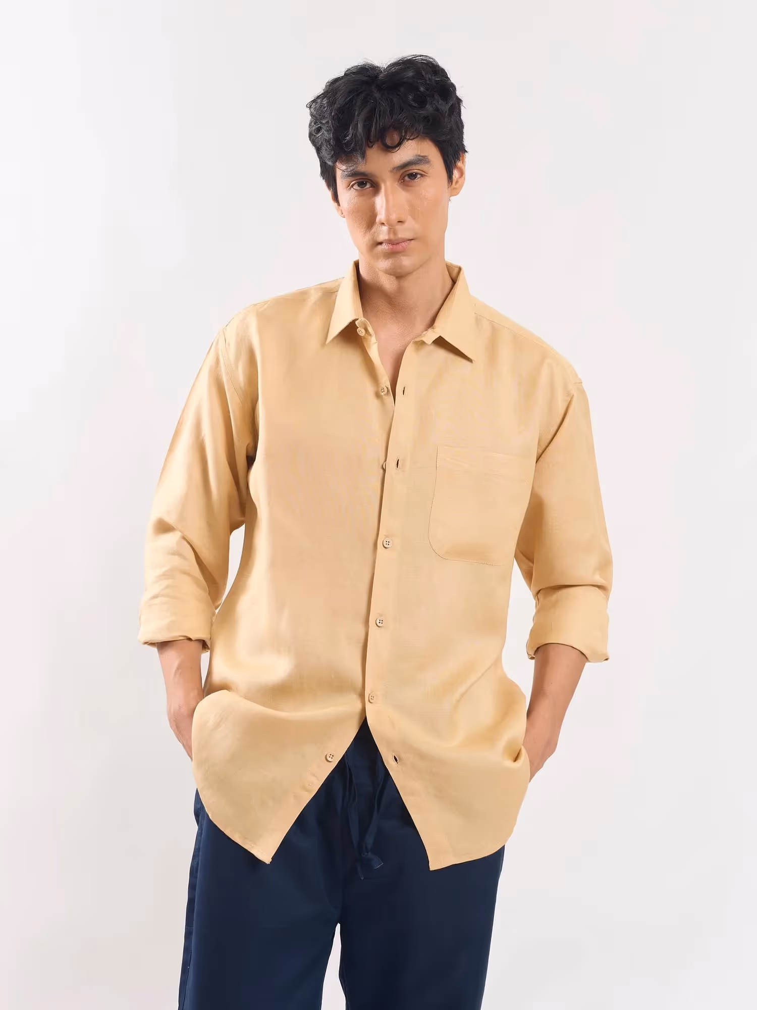 Beige Linen Shirt  image 1
