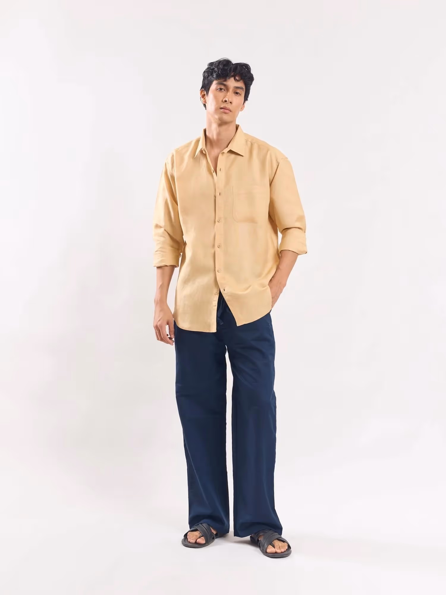 Beige Linen Shirt image 2
