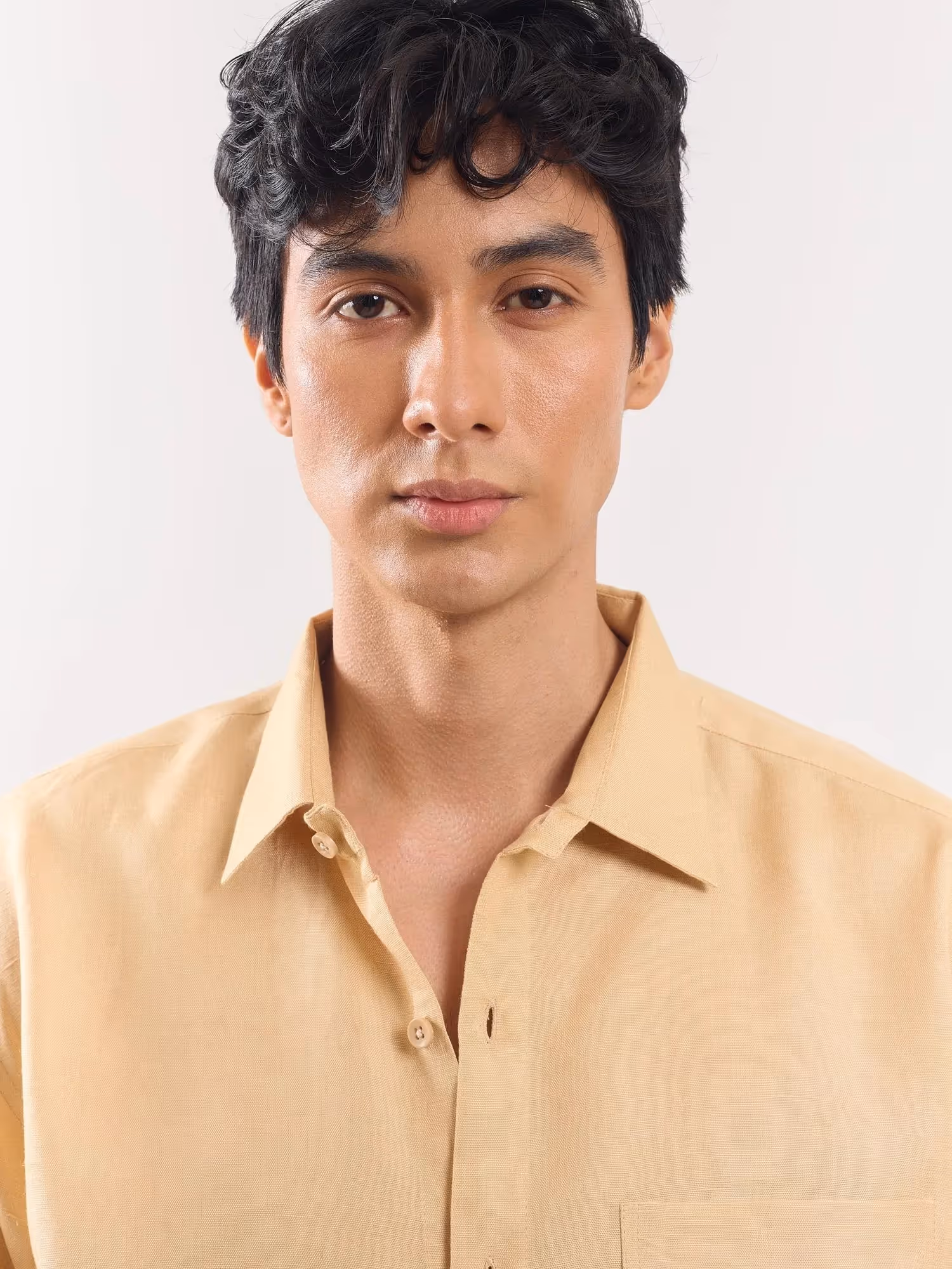 Beige Linen Shirt image 3