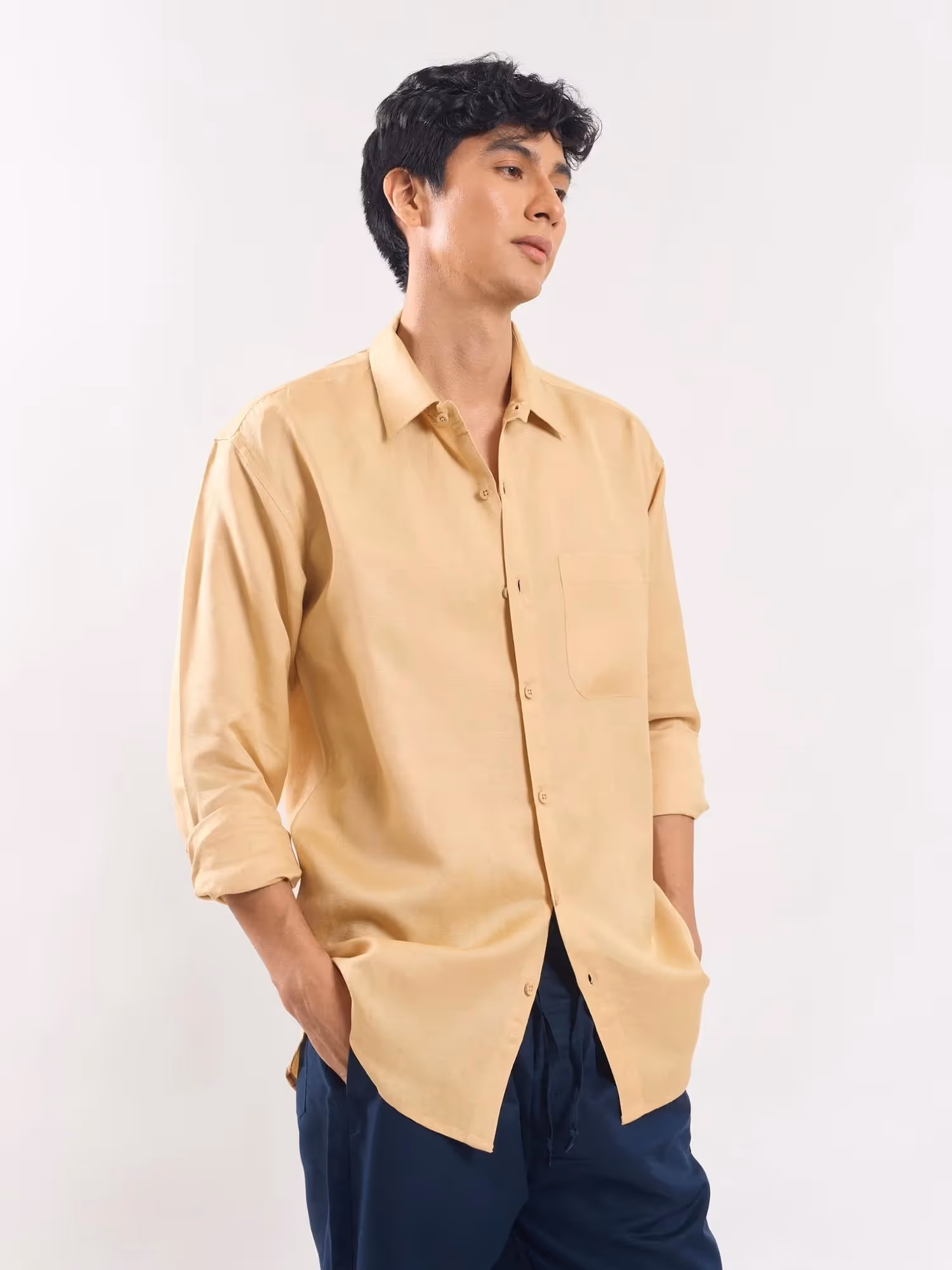 Beige Linen Shirt image 5