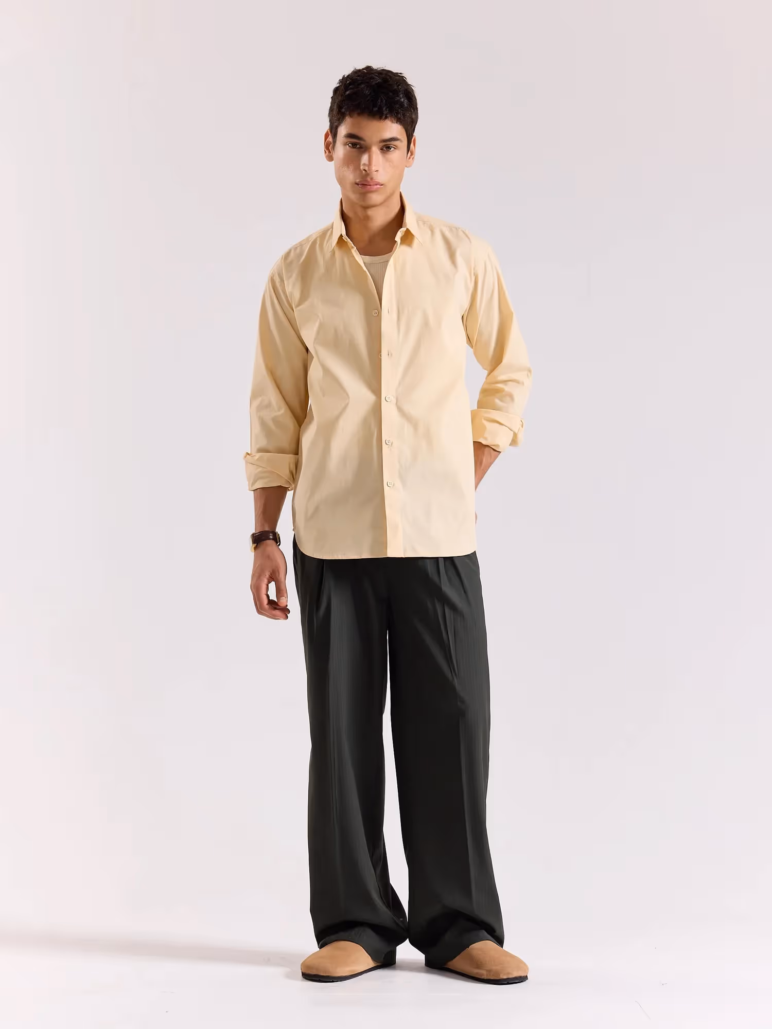 Beige Poplin Shirt image 1