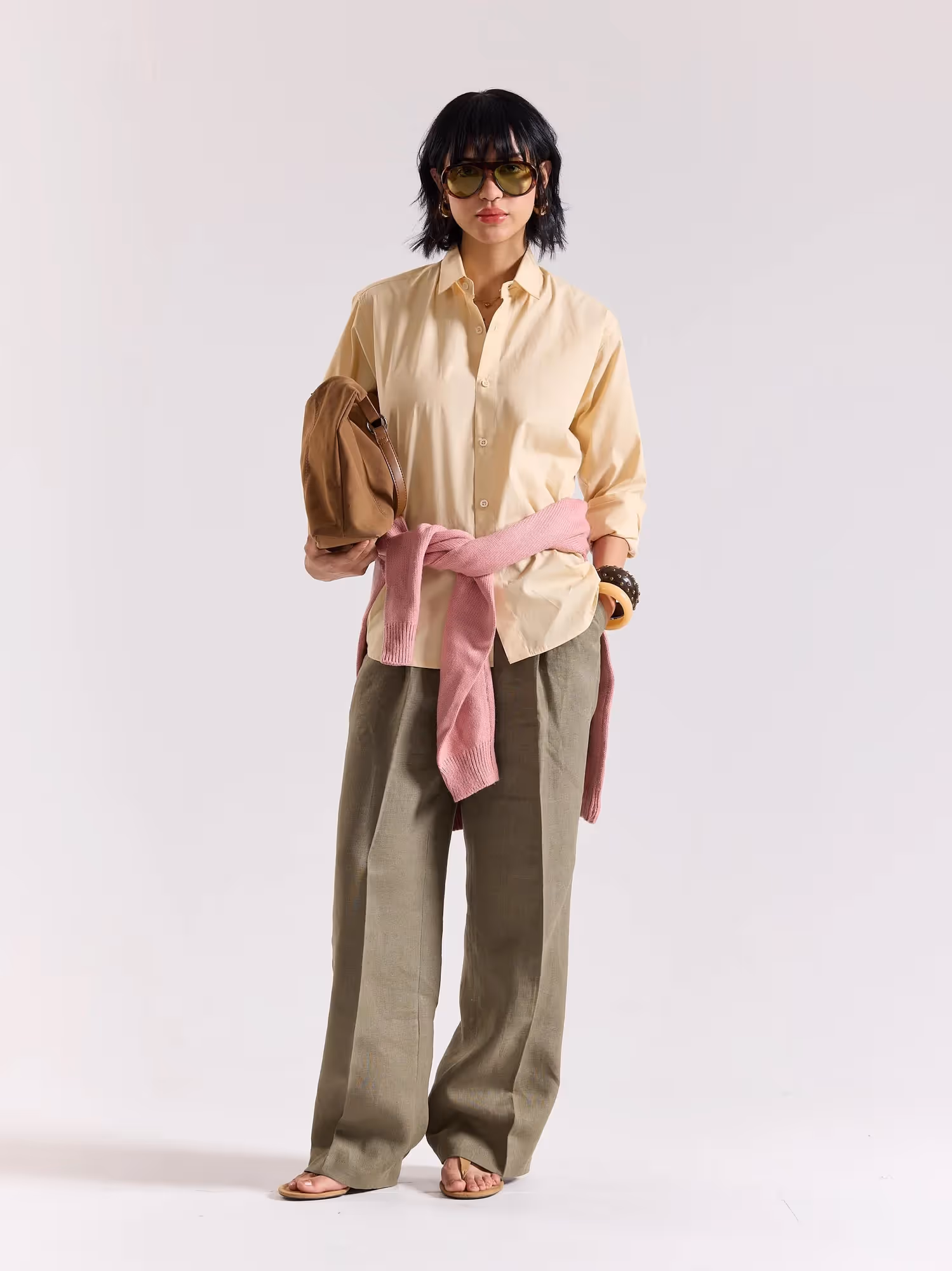 Beige Poplin Shirt image 2