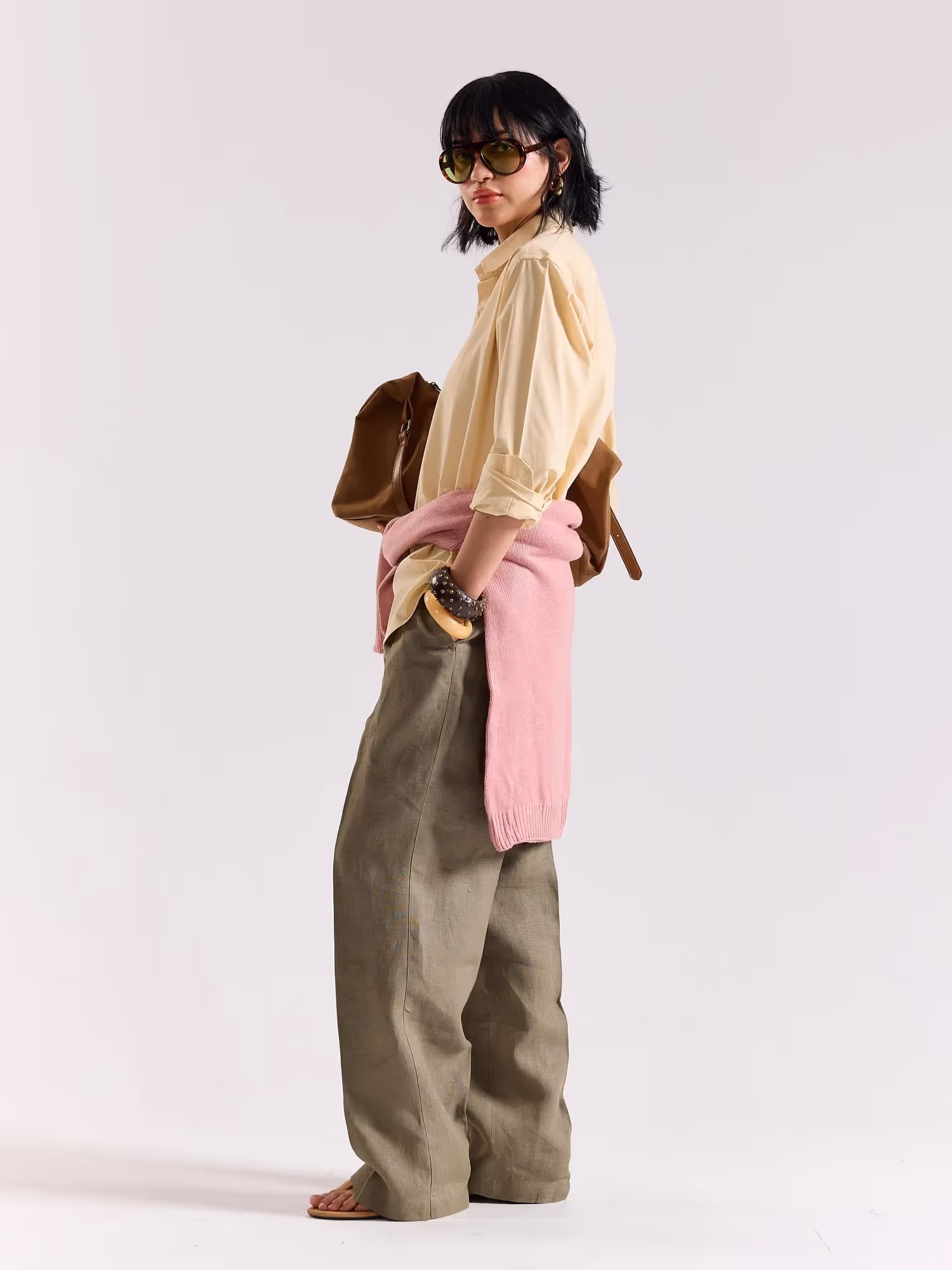 Beige Poplin Shirt image 3