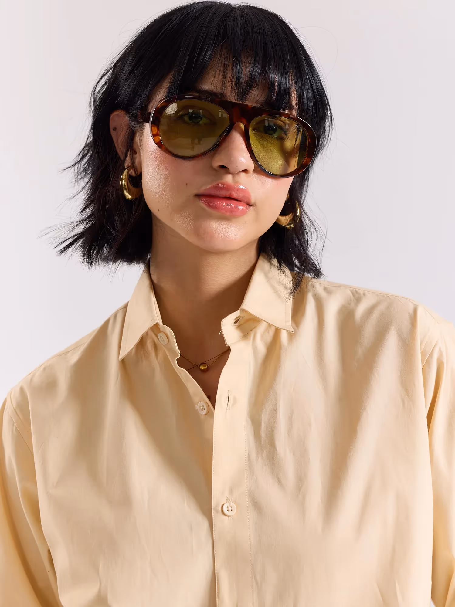 Beige Poplin Shirt image 8