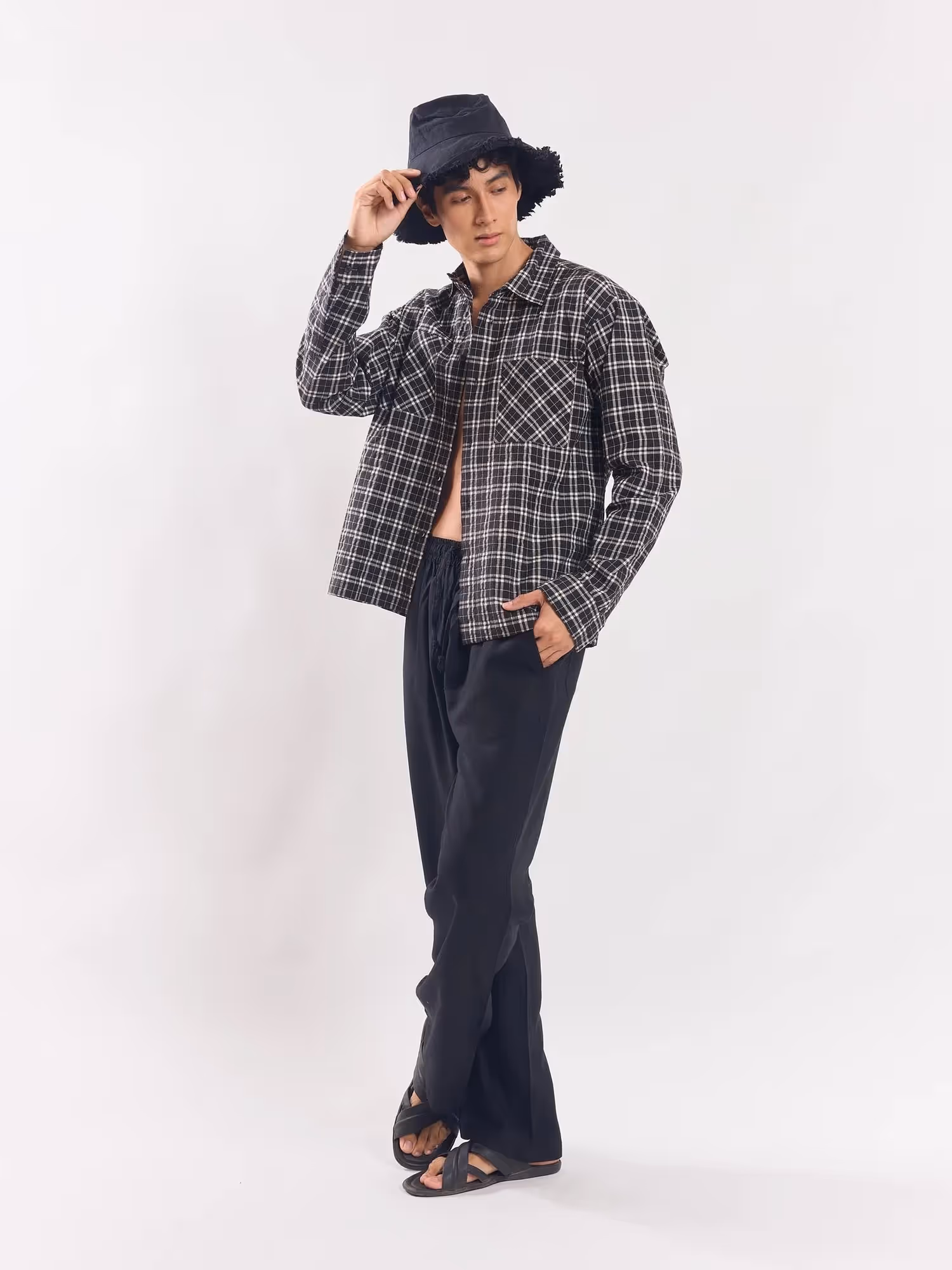 Black Checked Holiday Shirt  image 2