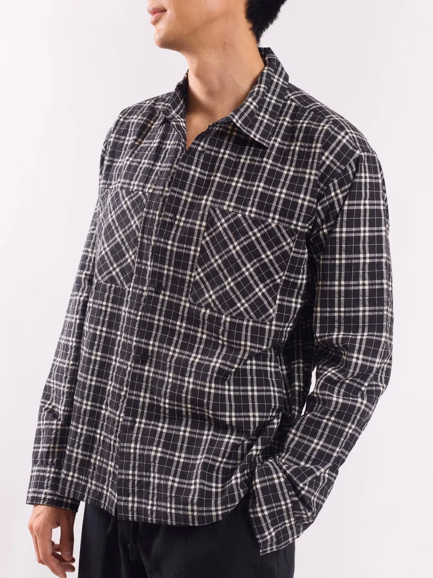 Black Checked Holiday Shirt  image 5