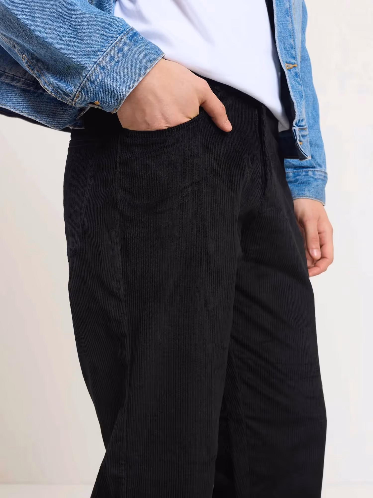 Black Corduroy Trousers image 3