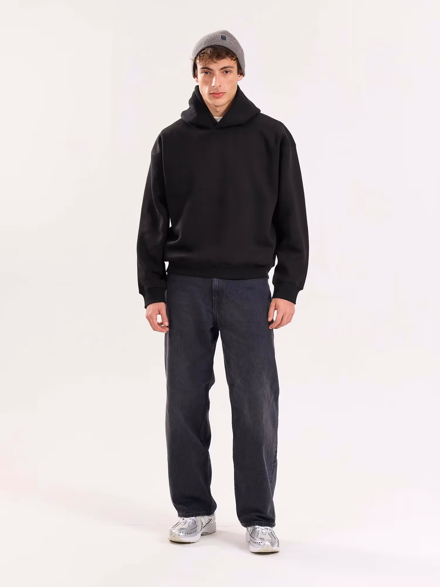Black Cropped Fit Hoodie image 1