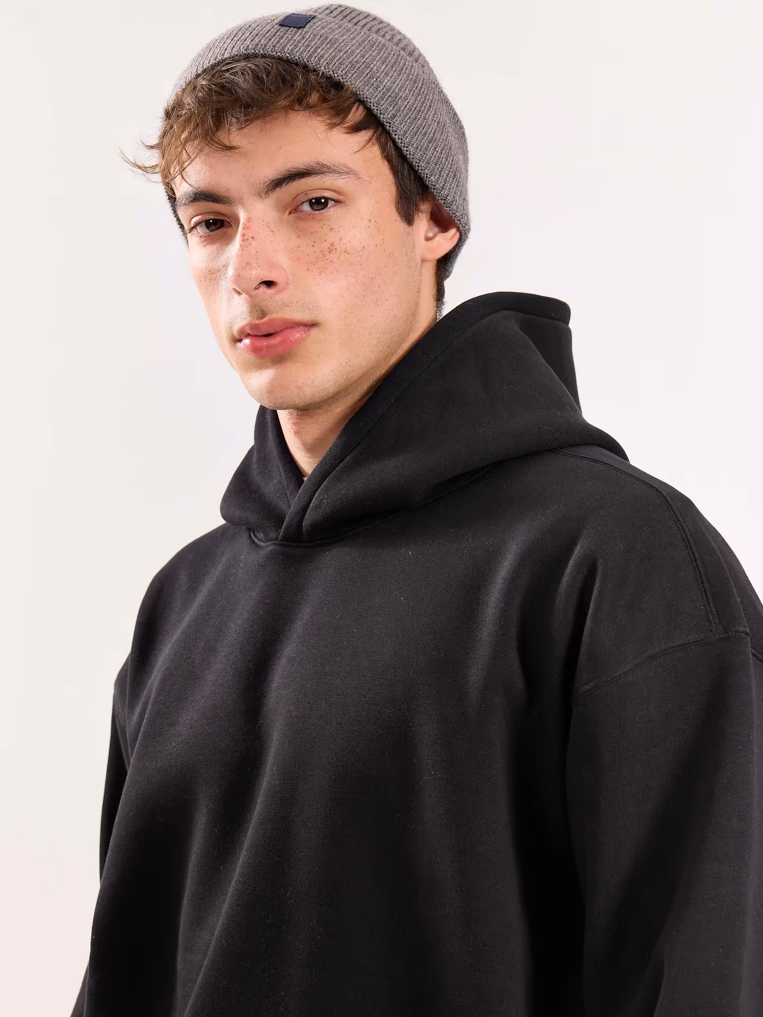 Black Cropped Fit Hoodie image 6