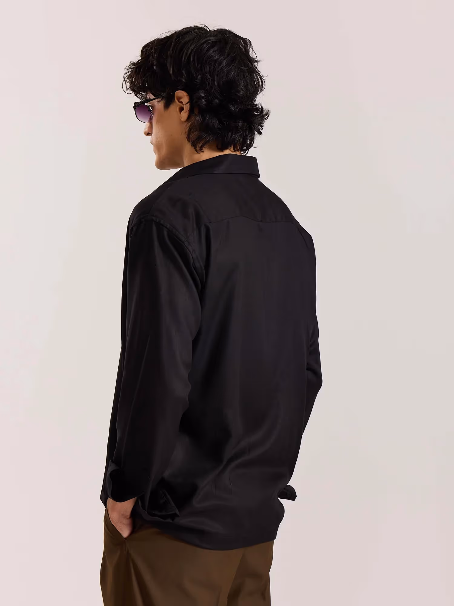 Black Drape Shirt image 6