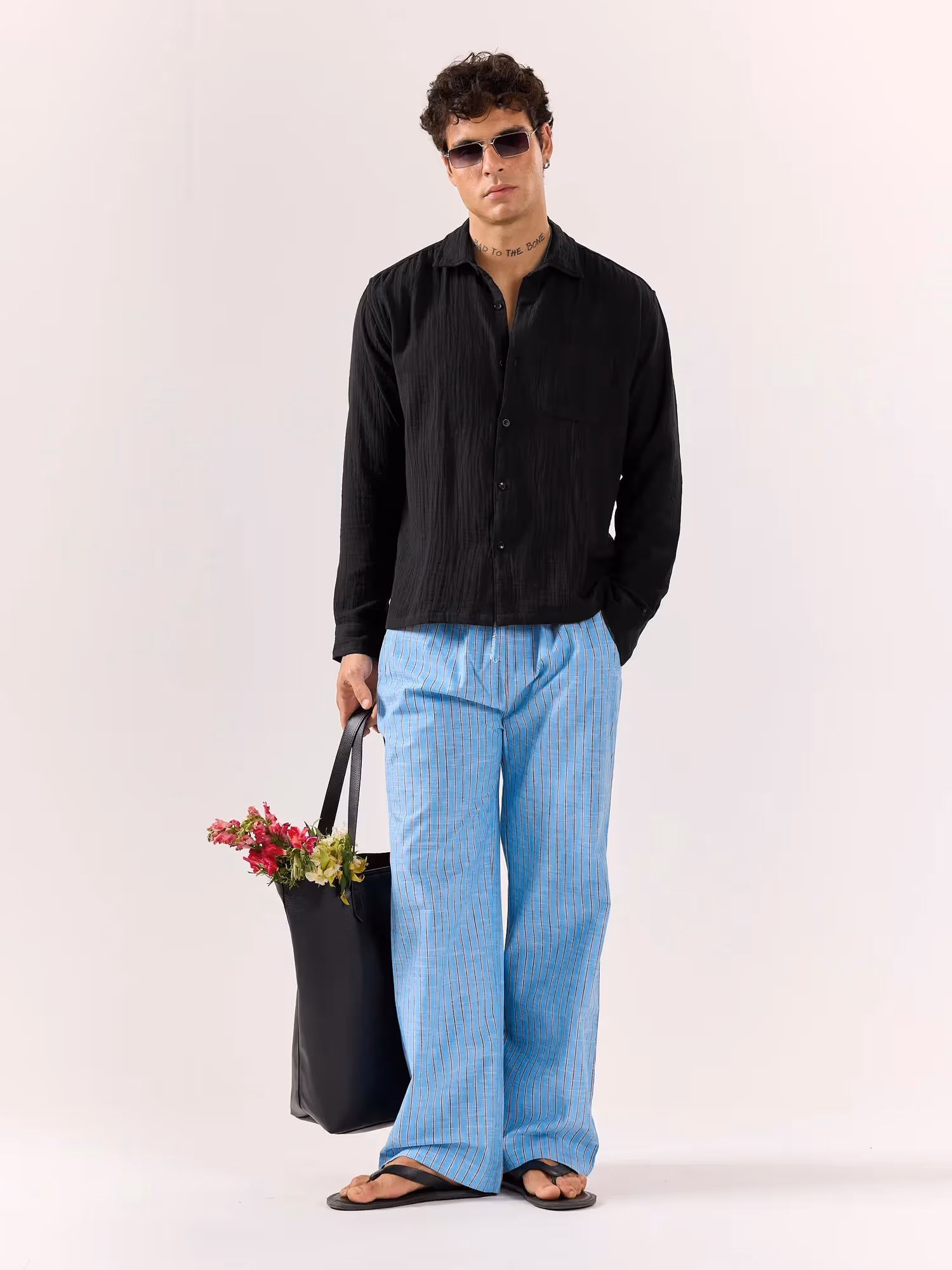 Black Gauze Holiday Shirt image 1