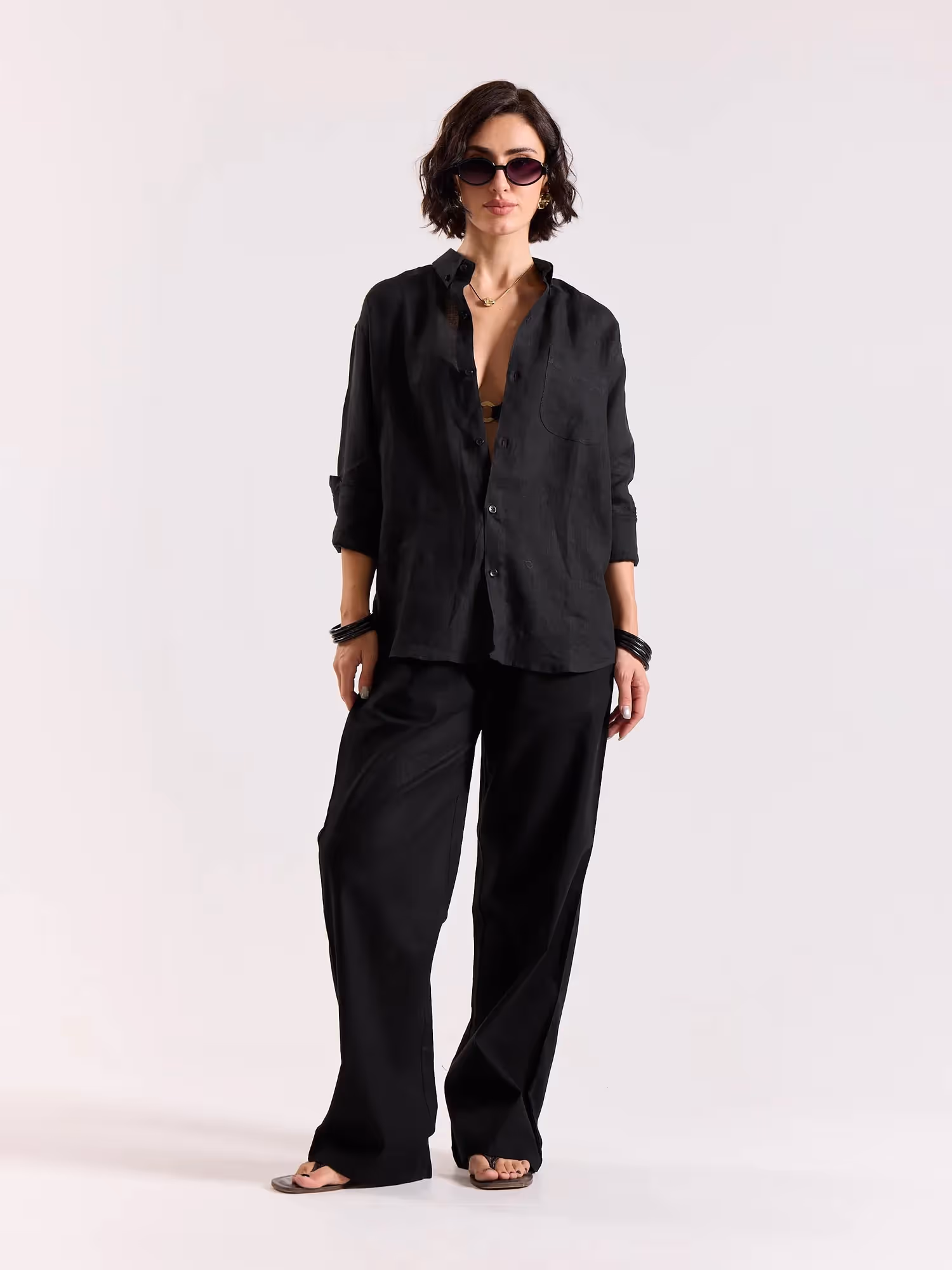 Black Irish Linen Shirt image 2