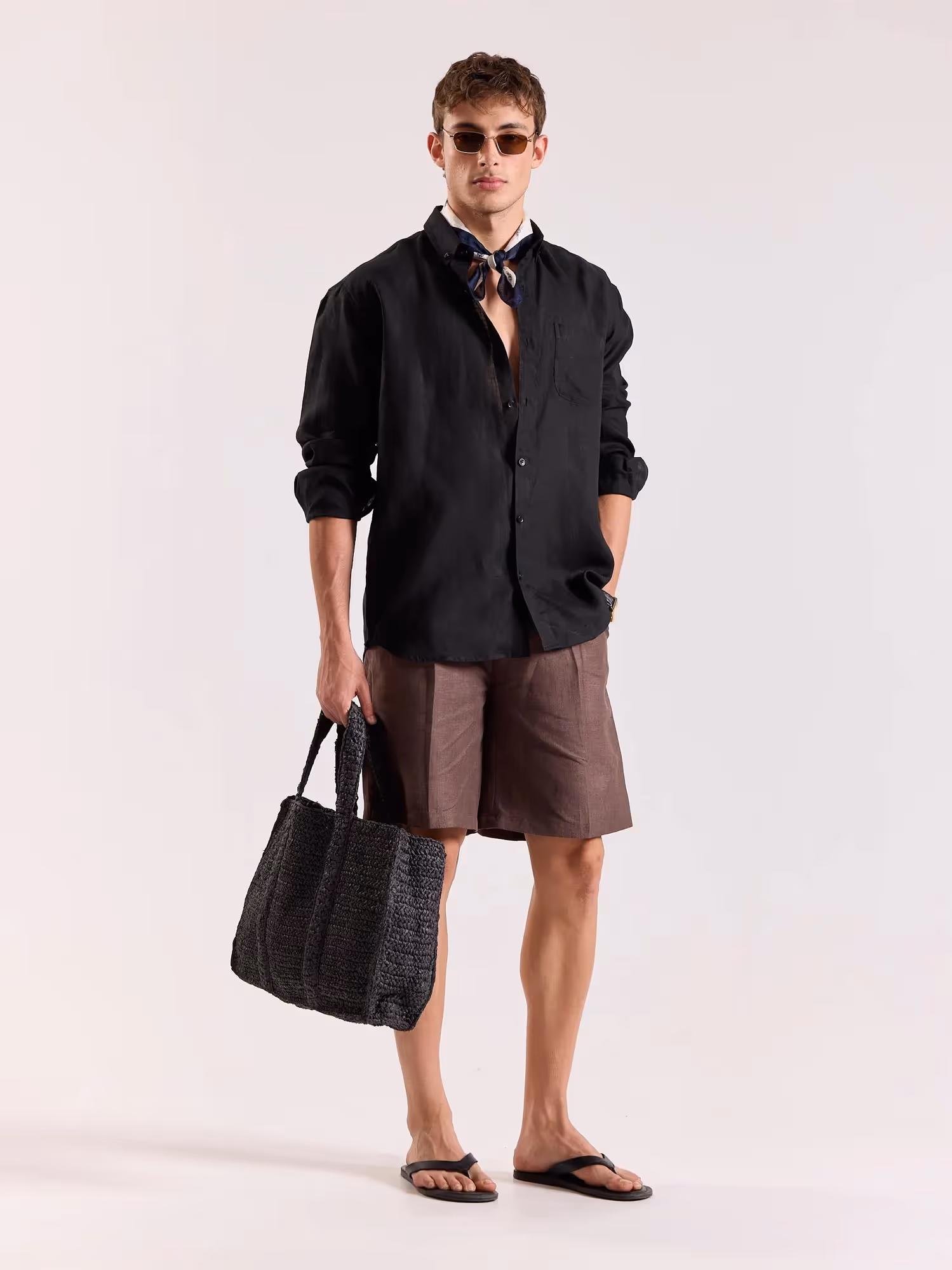 Black Irish Linen Shirt image 5