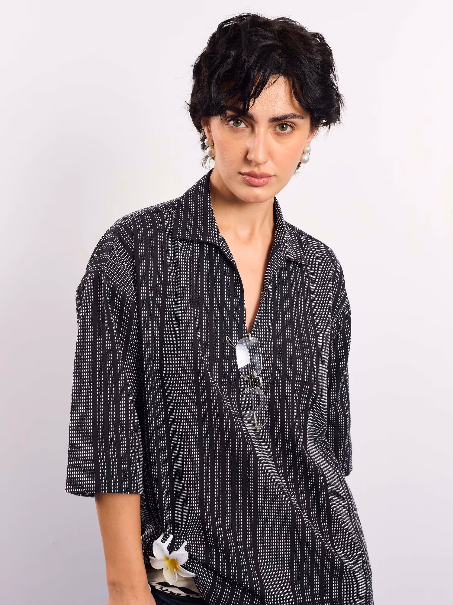 Black Kantha Pullover image 4