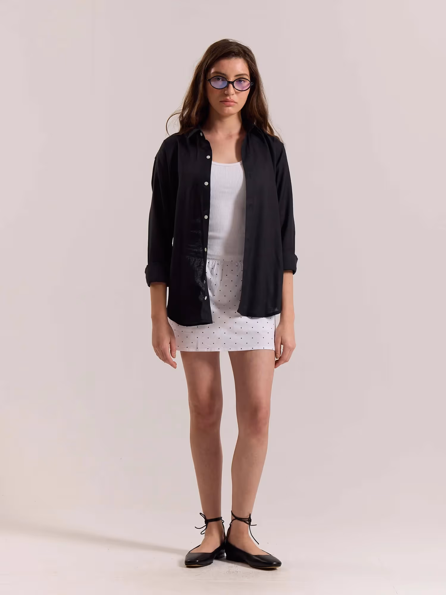 Black Linen-blend Shirt  image 2