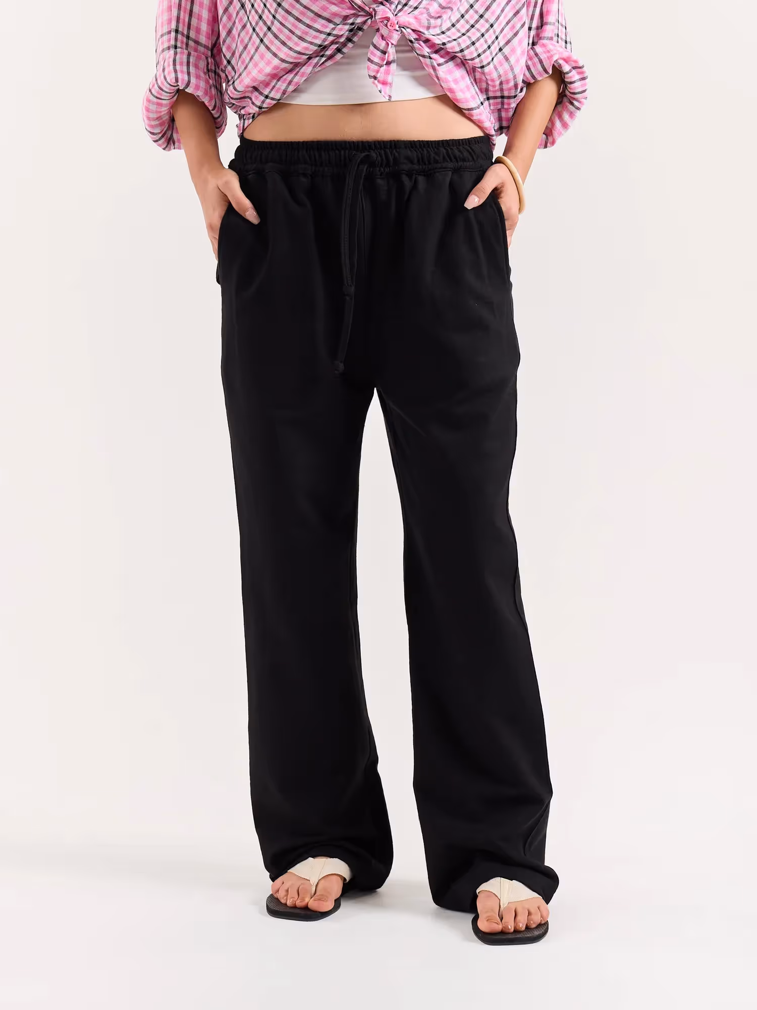 Black Loose Fit Sweatpants image 4