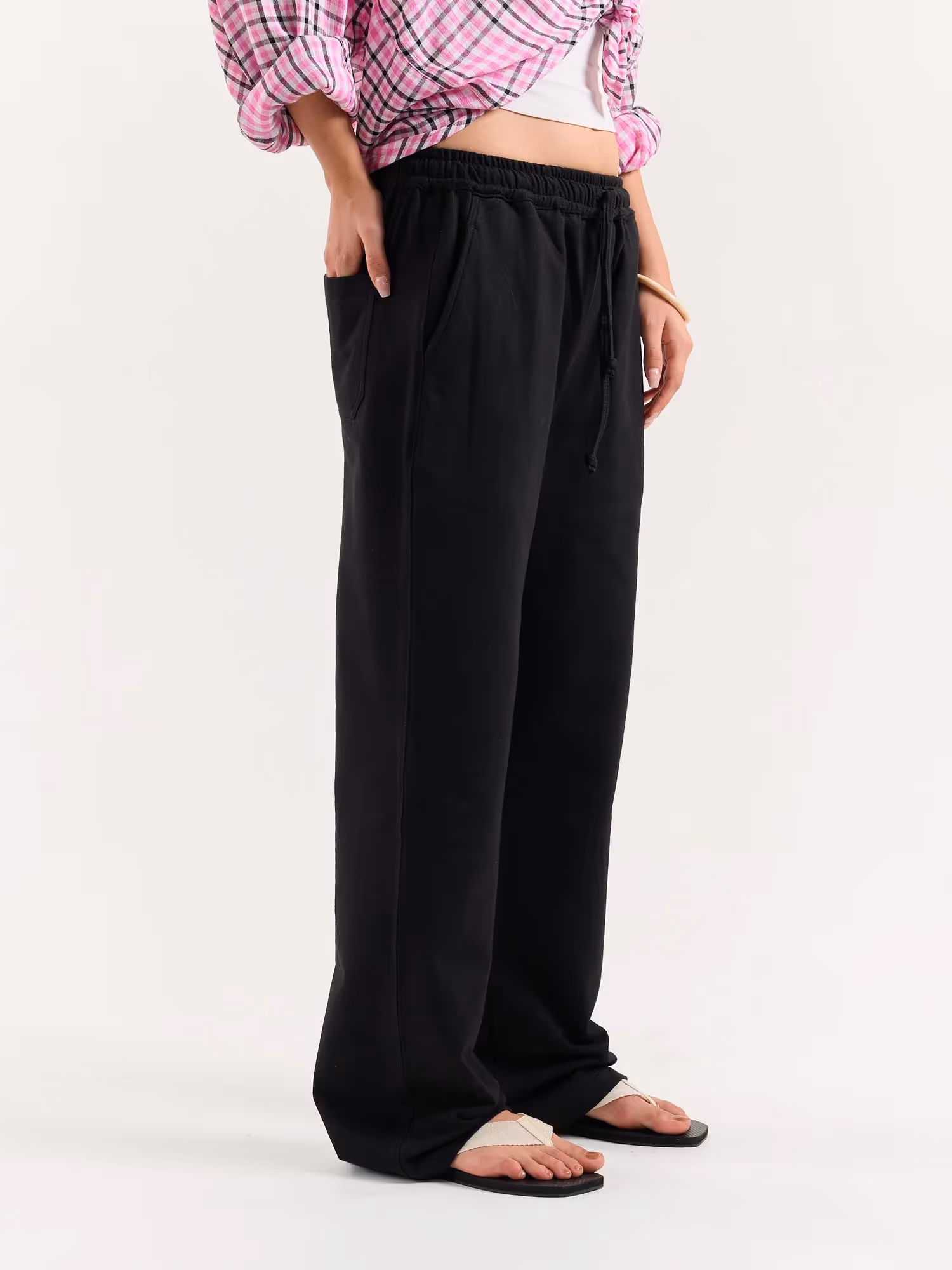 Black Loose Fit Sweatpants image 6