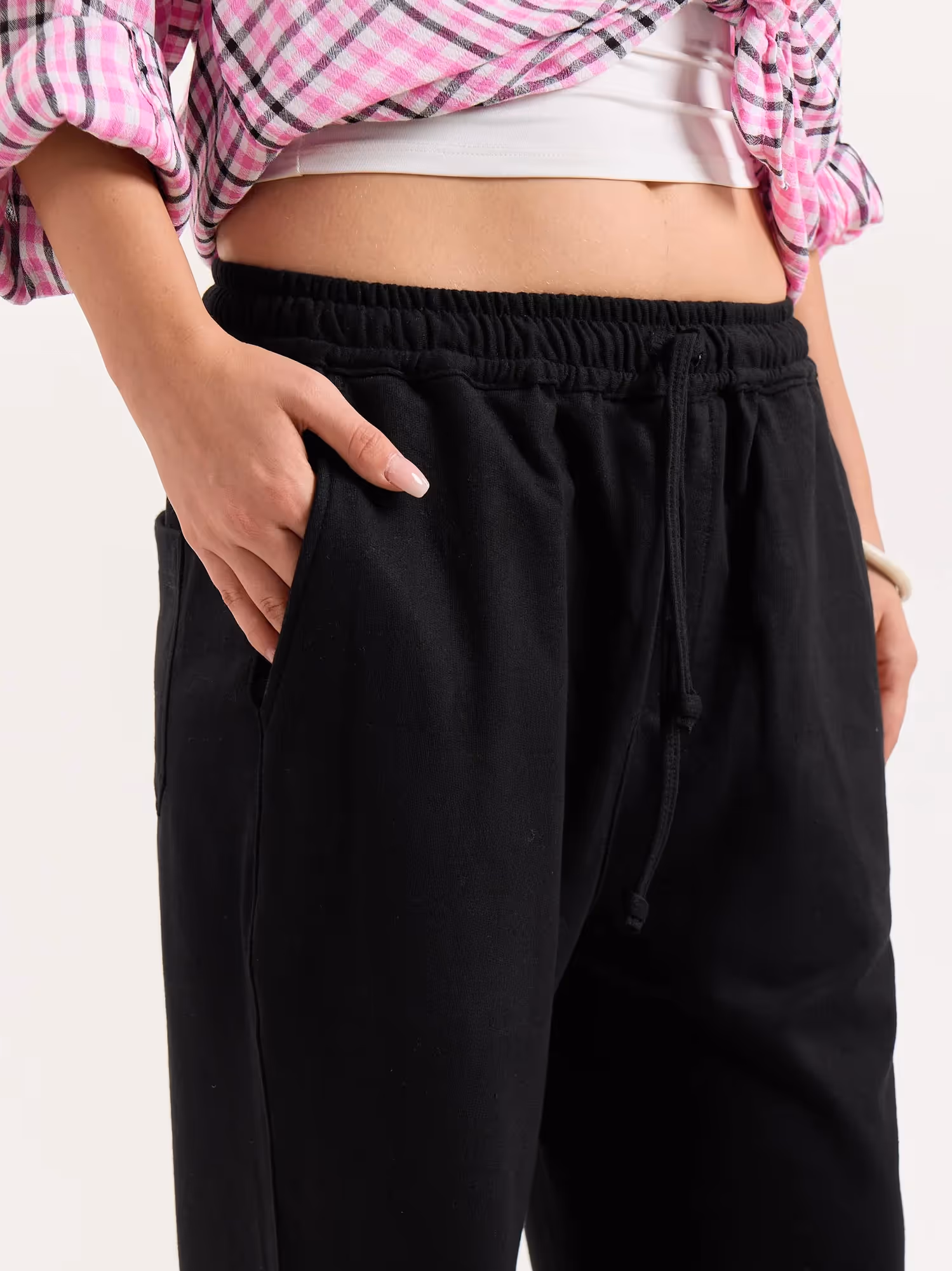 Black Loose Fit Sweatpants image 7