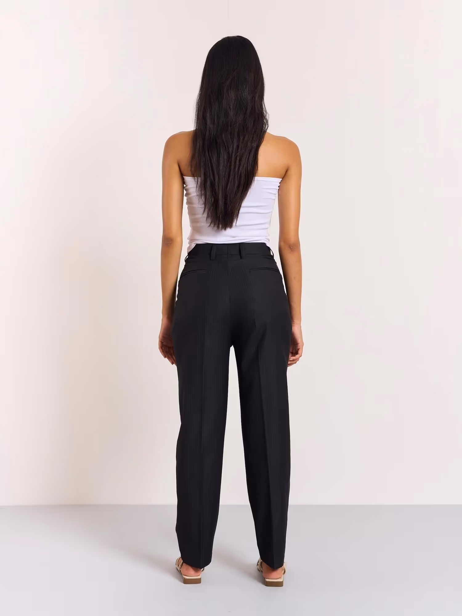Black Pinstriped Trousers  image 4