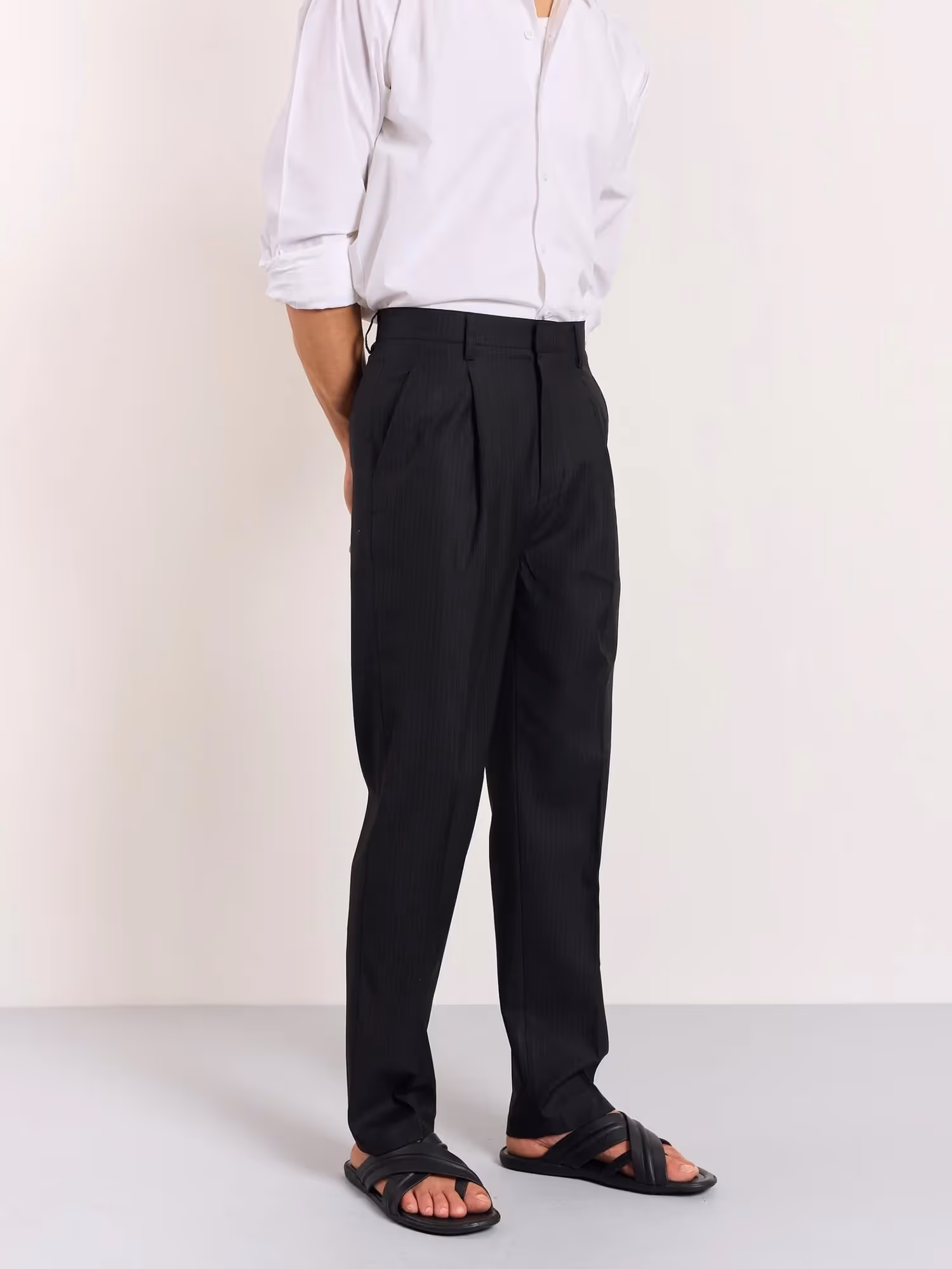 Black Pinstriped Trousers  image 5