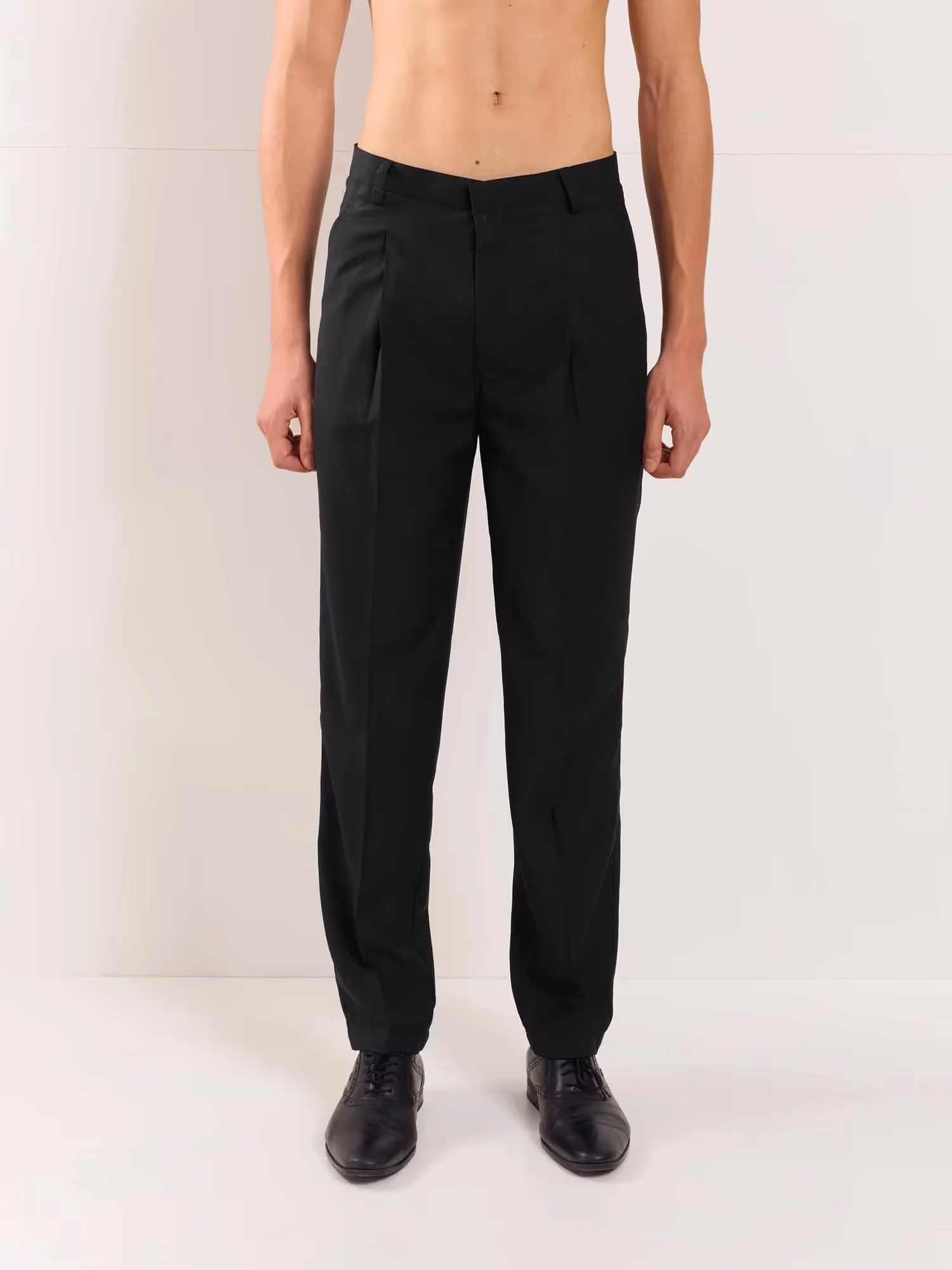 Black Straight Fit Trousers image 2