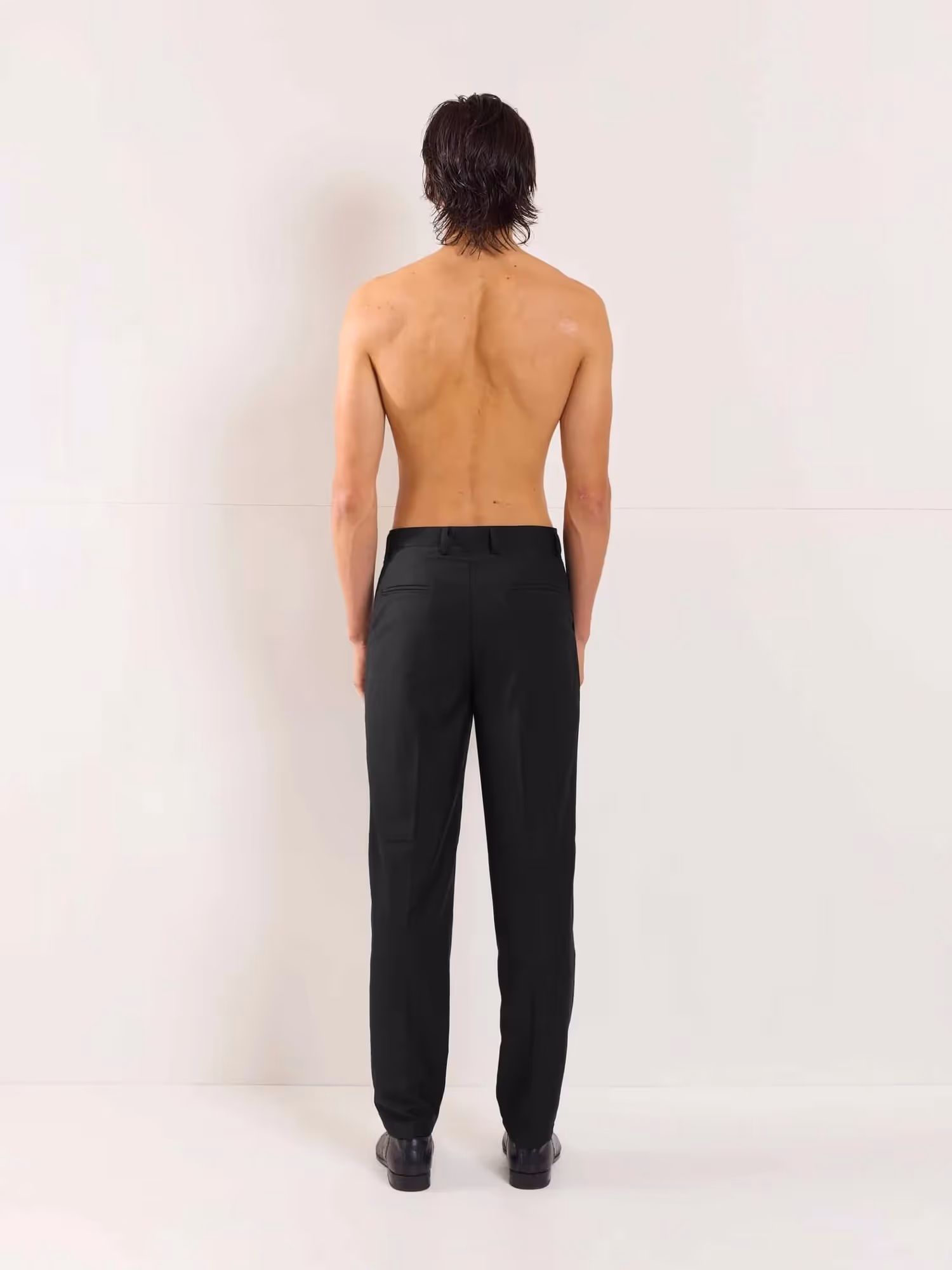 Black Straight Fit Trousers image 3