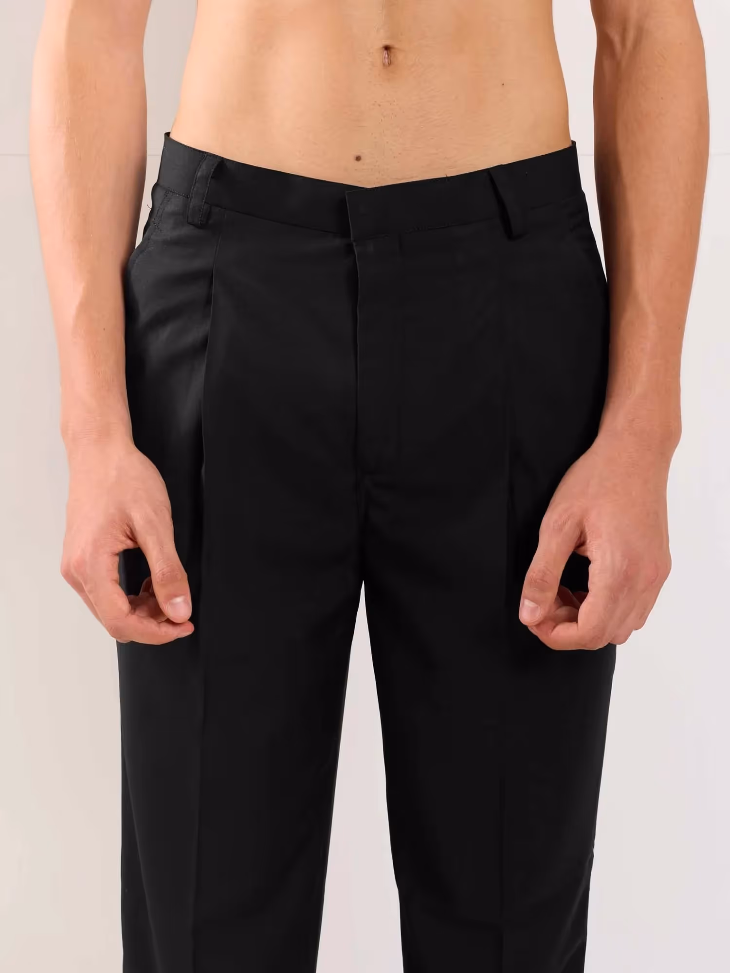 Black Straight Fit Trousers image 4