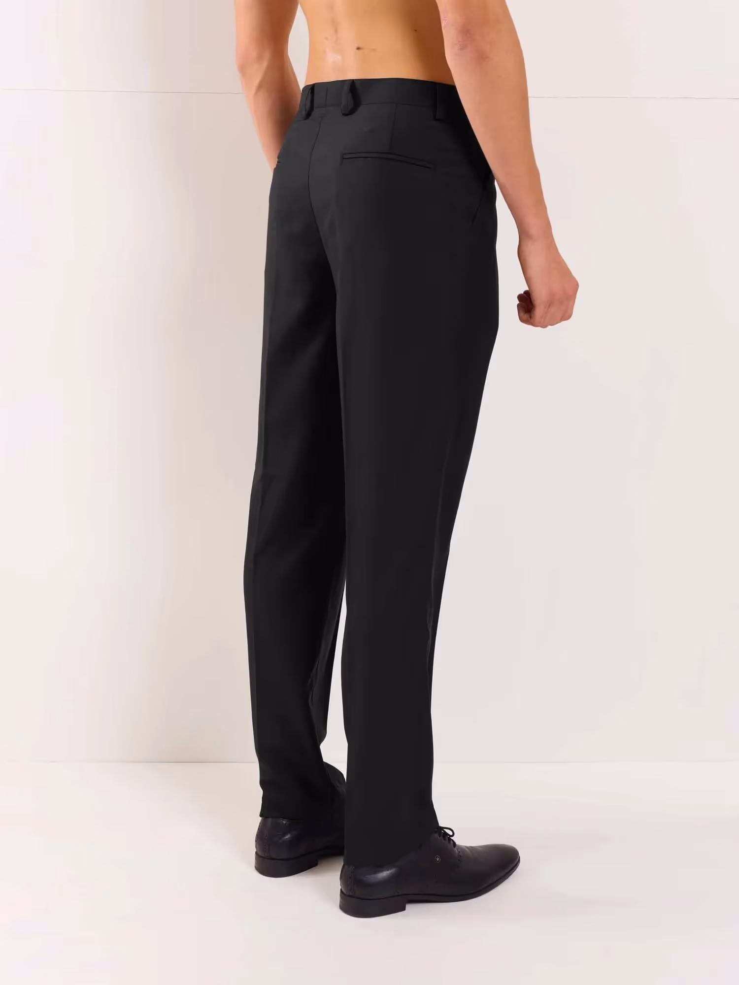 Black Straight Fit Trousers image 6
