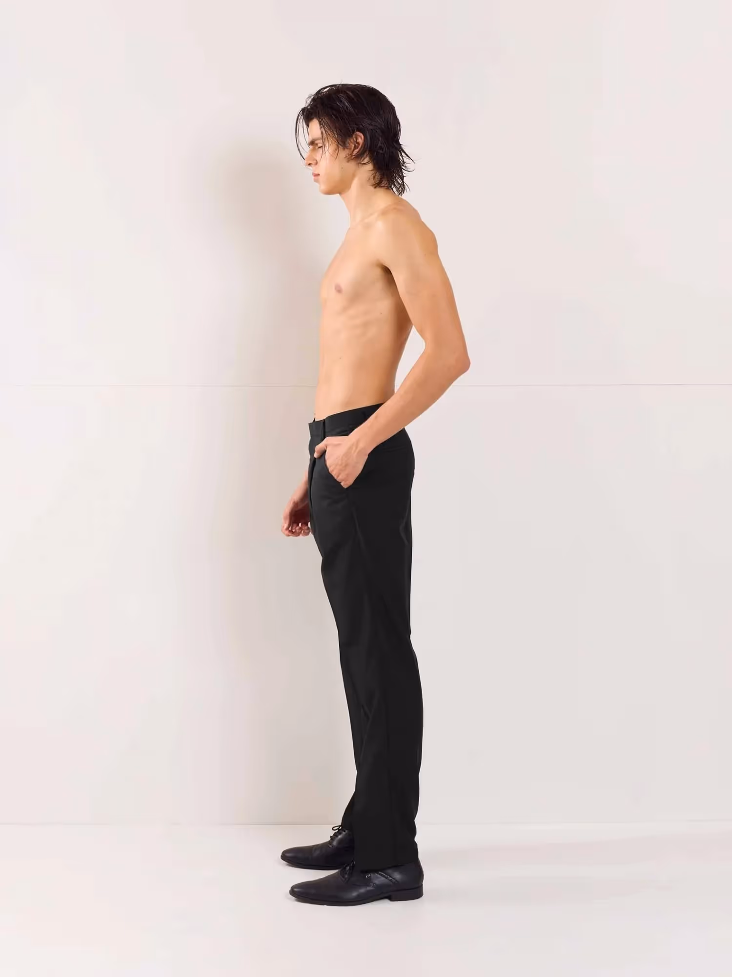 Black Straight Fit Trousers image 7