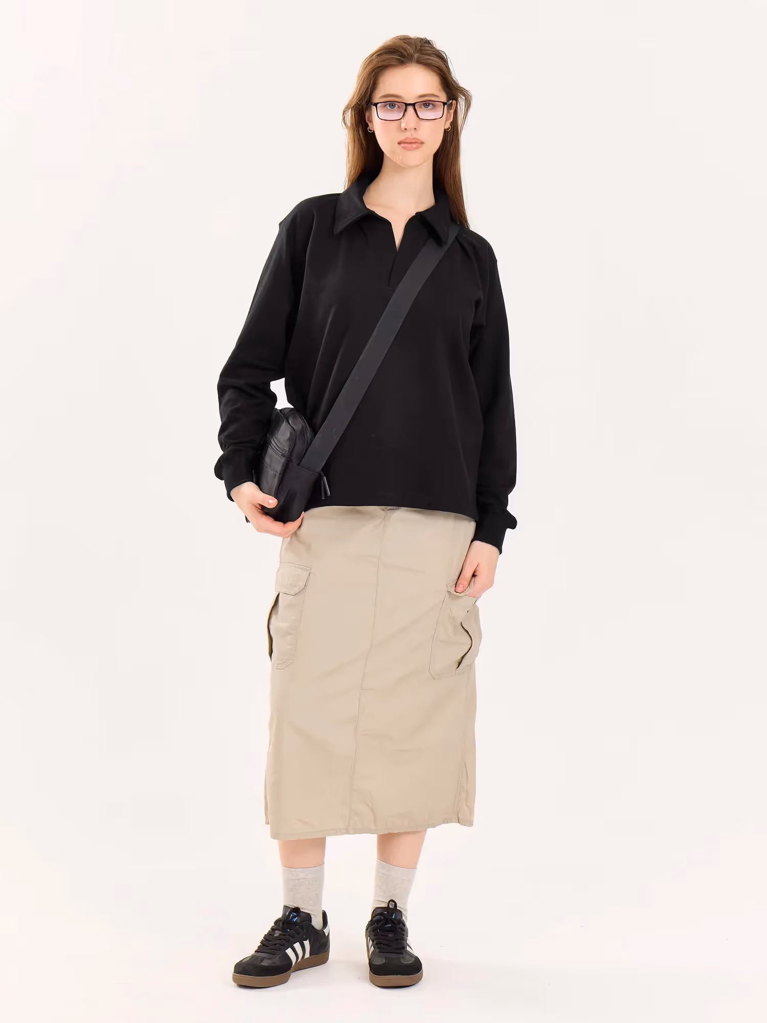 Black Terry Polo Tee  image 2