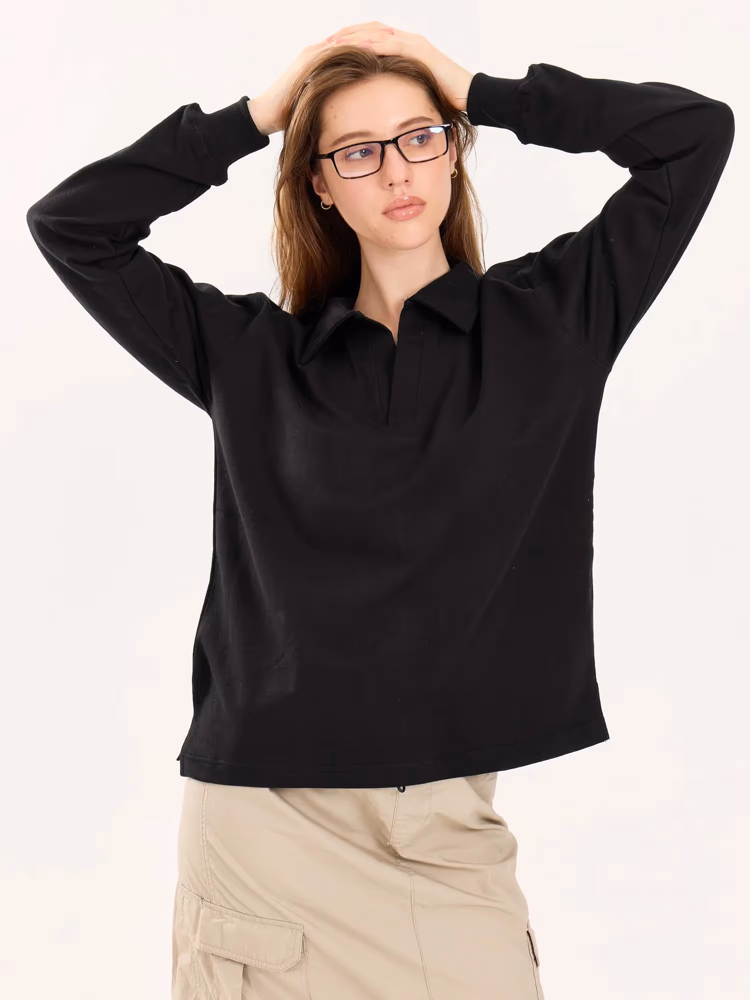Black Terry Polo Tee  image 4