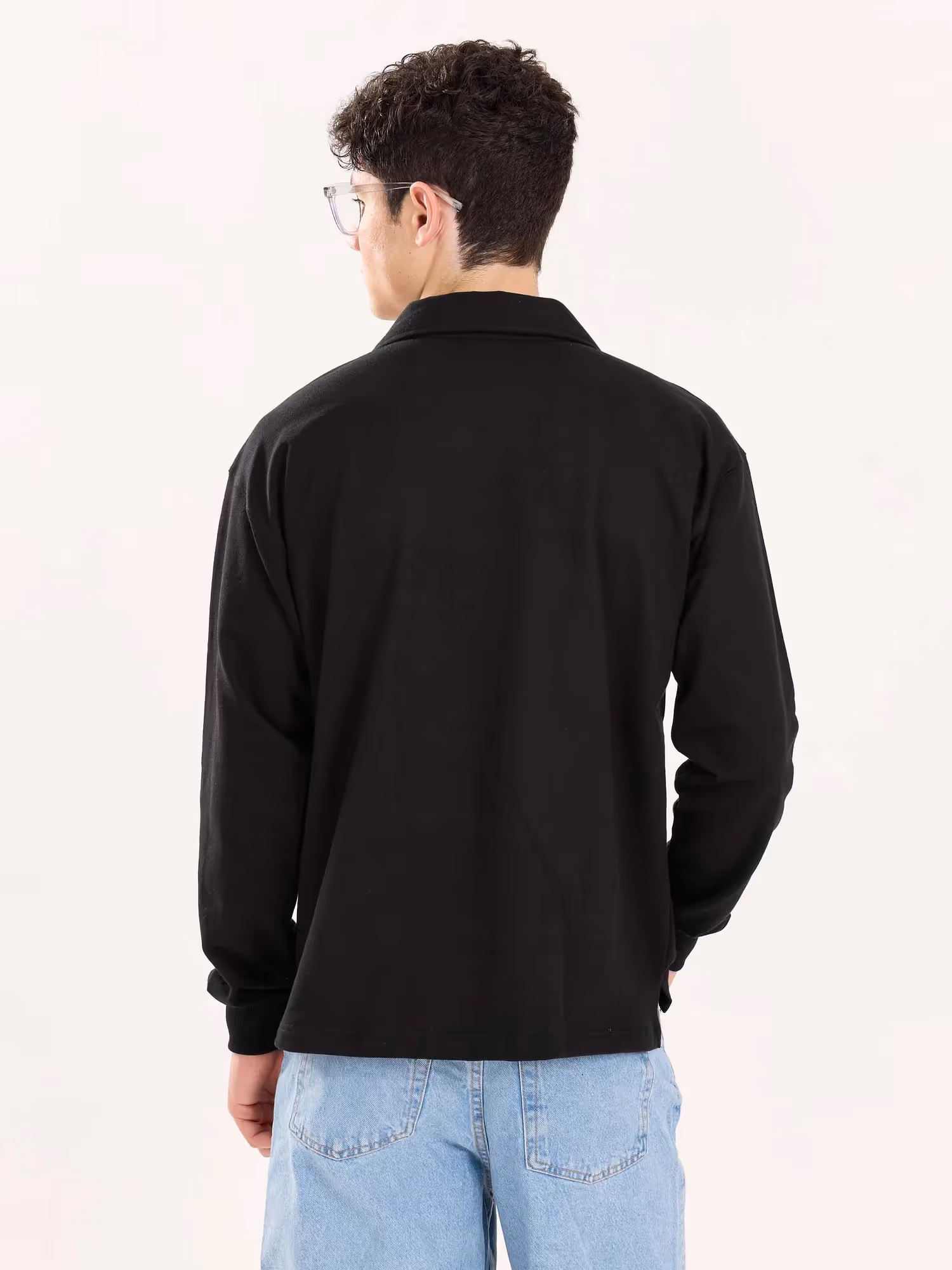 Black Terry Polo Tee  image 8
