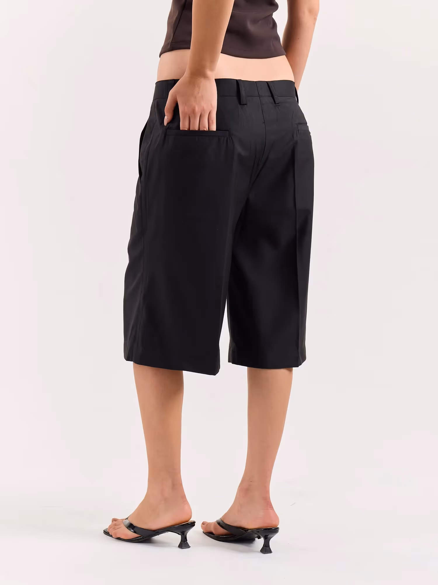 Black Trouser Shorts image 8