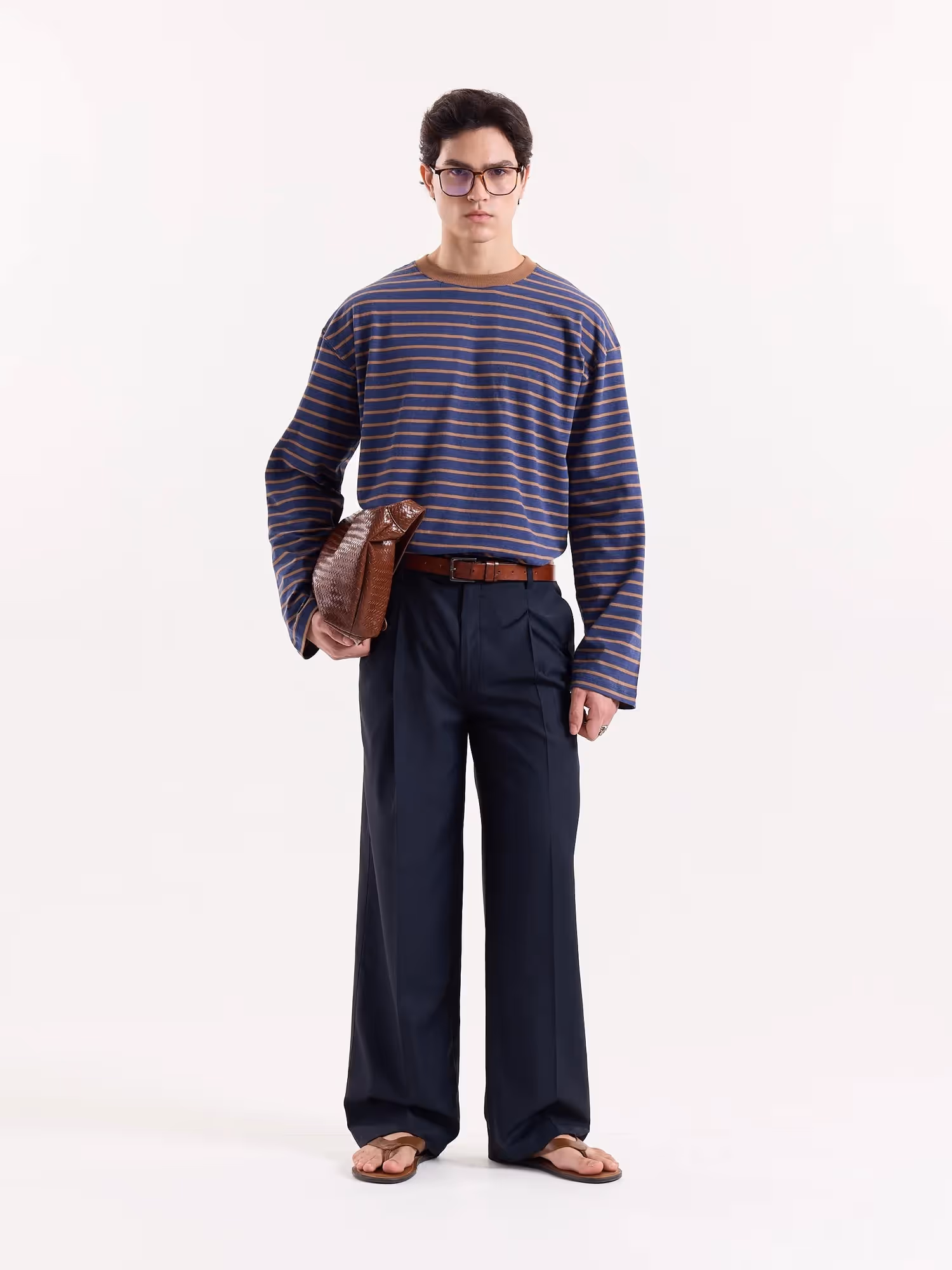 Blue Baggy Fit Trousers image 1