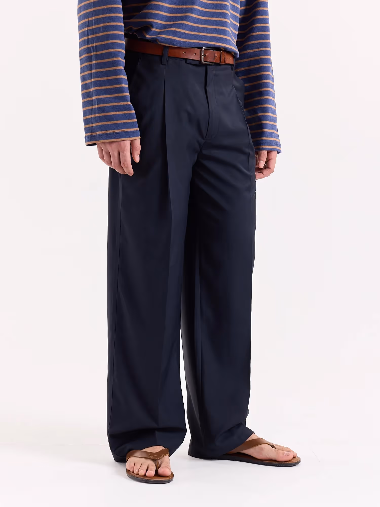 Blue Baggy Fit Trousers  image 5