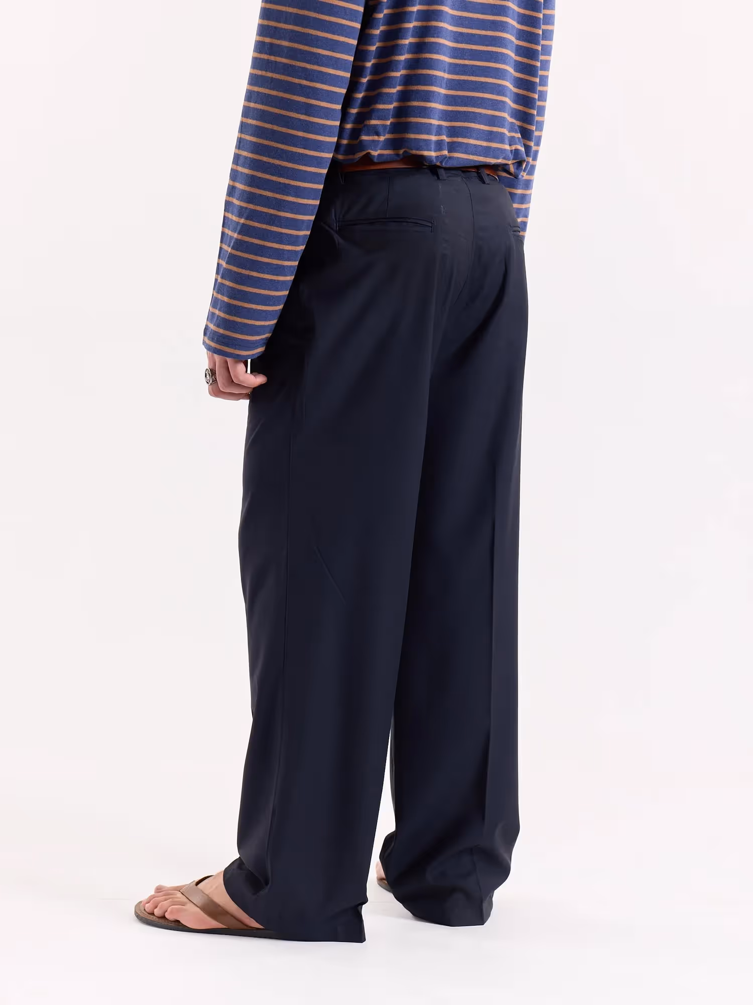 Blue Baggy Fit Trousers  image 8