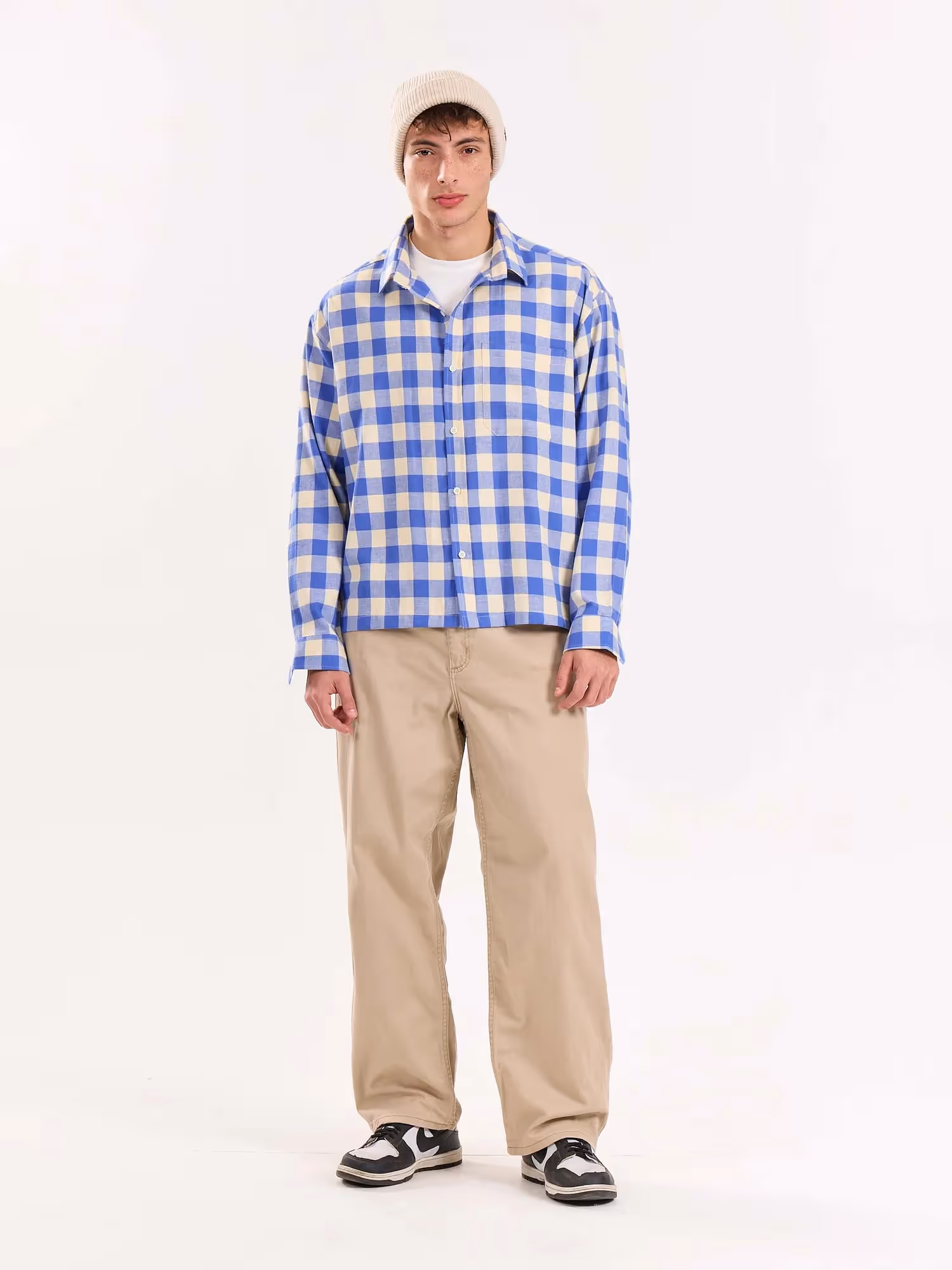 Blue Checkered Flannel Overshirt image 1