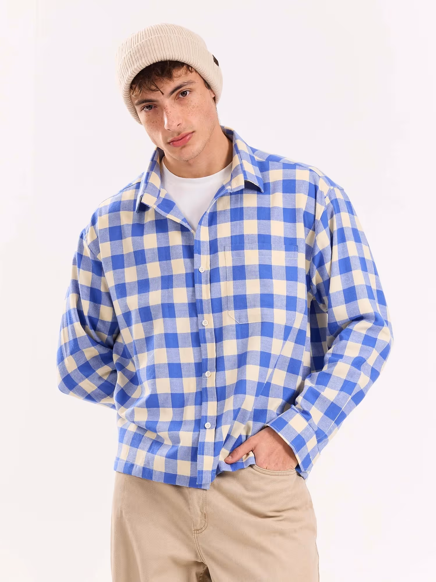 Blue Checkered Flannel Overshirt image 2