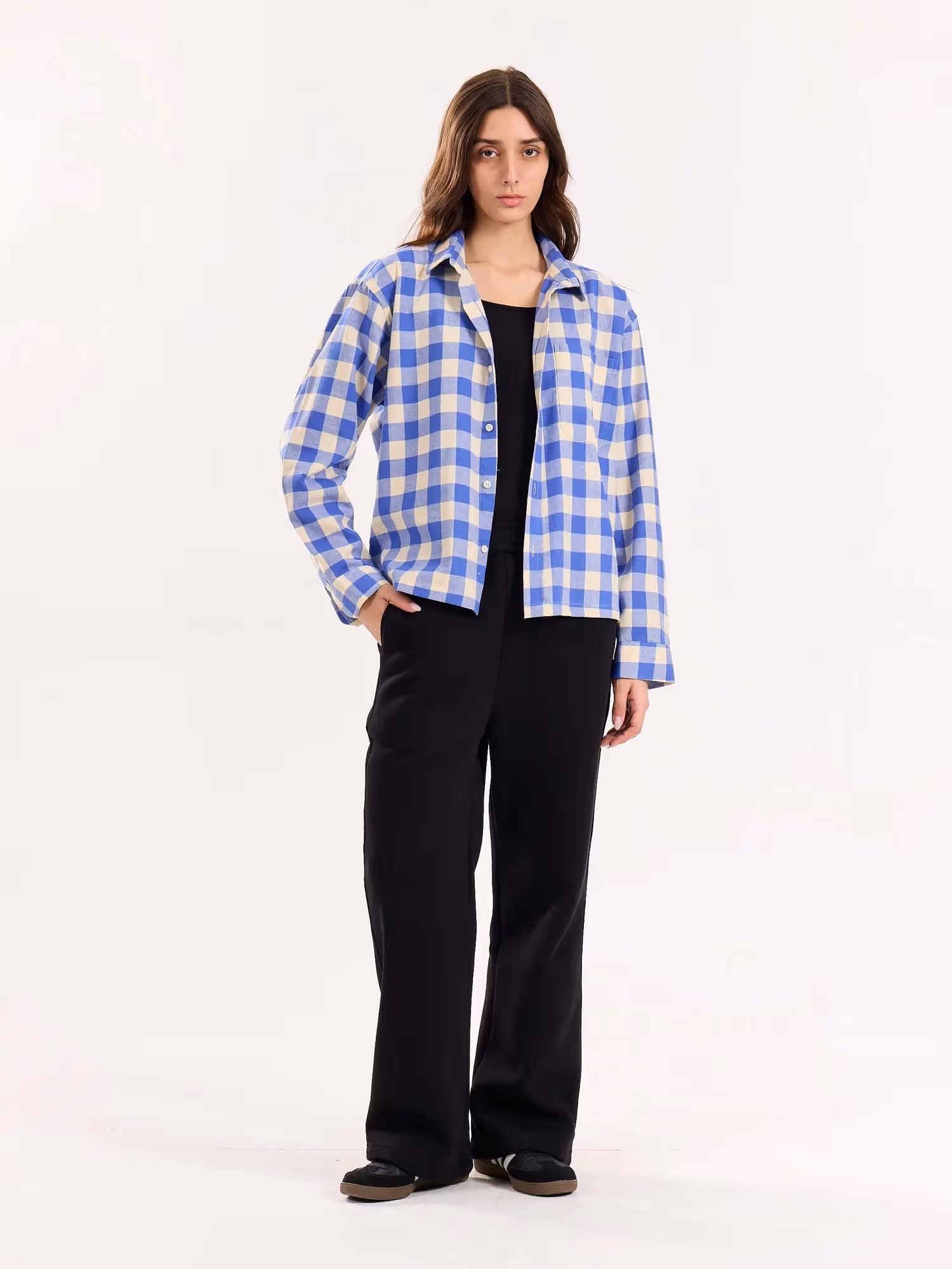 Blue Checkered Flannel Overshirt image 3