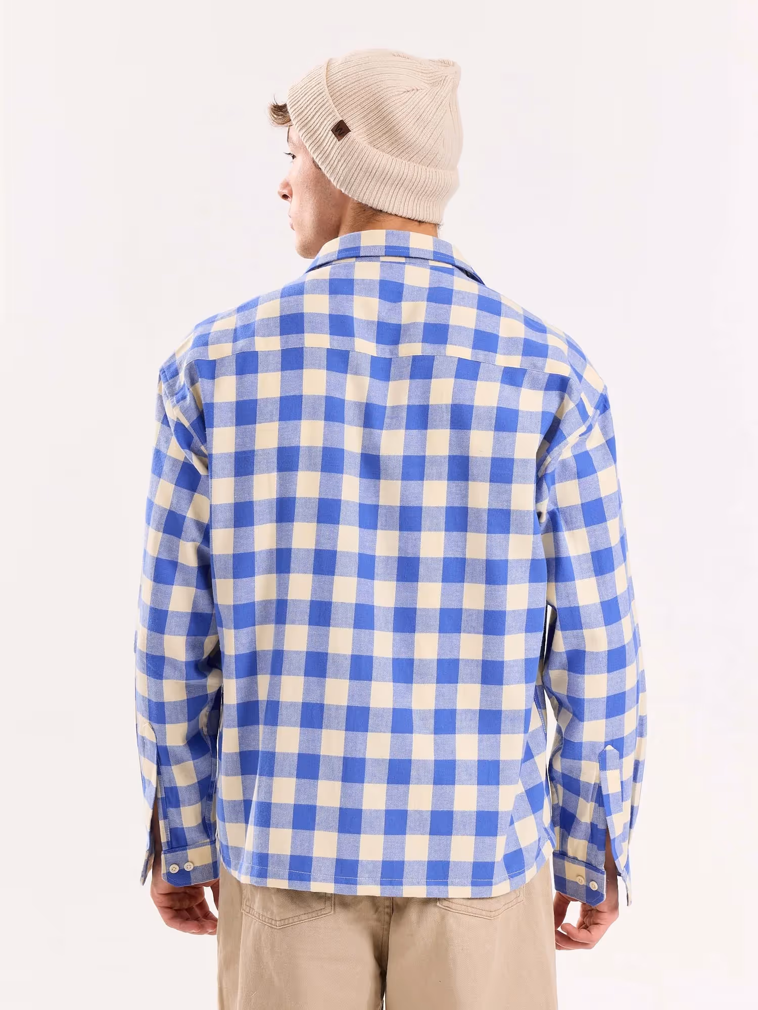 Blue Checkered Flannel Overshirt image 8