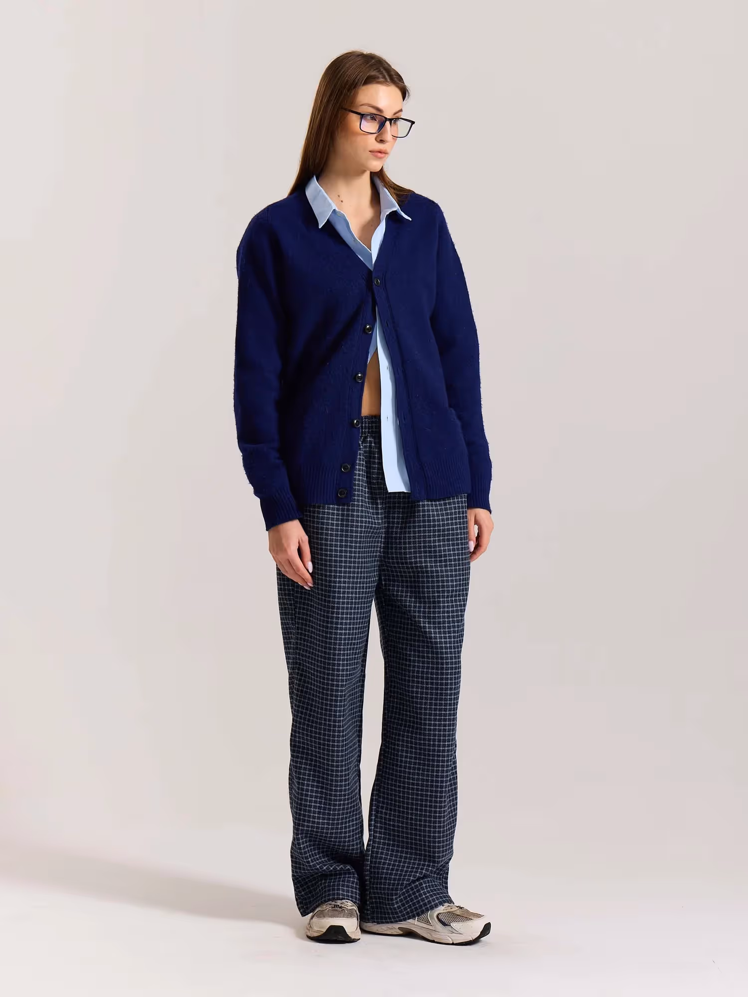 Blue Checkered Woolen Pants image 6