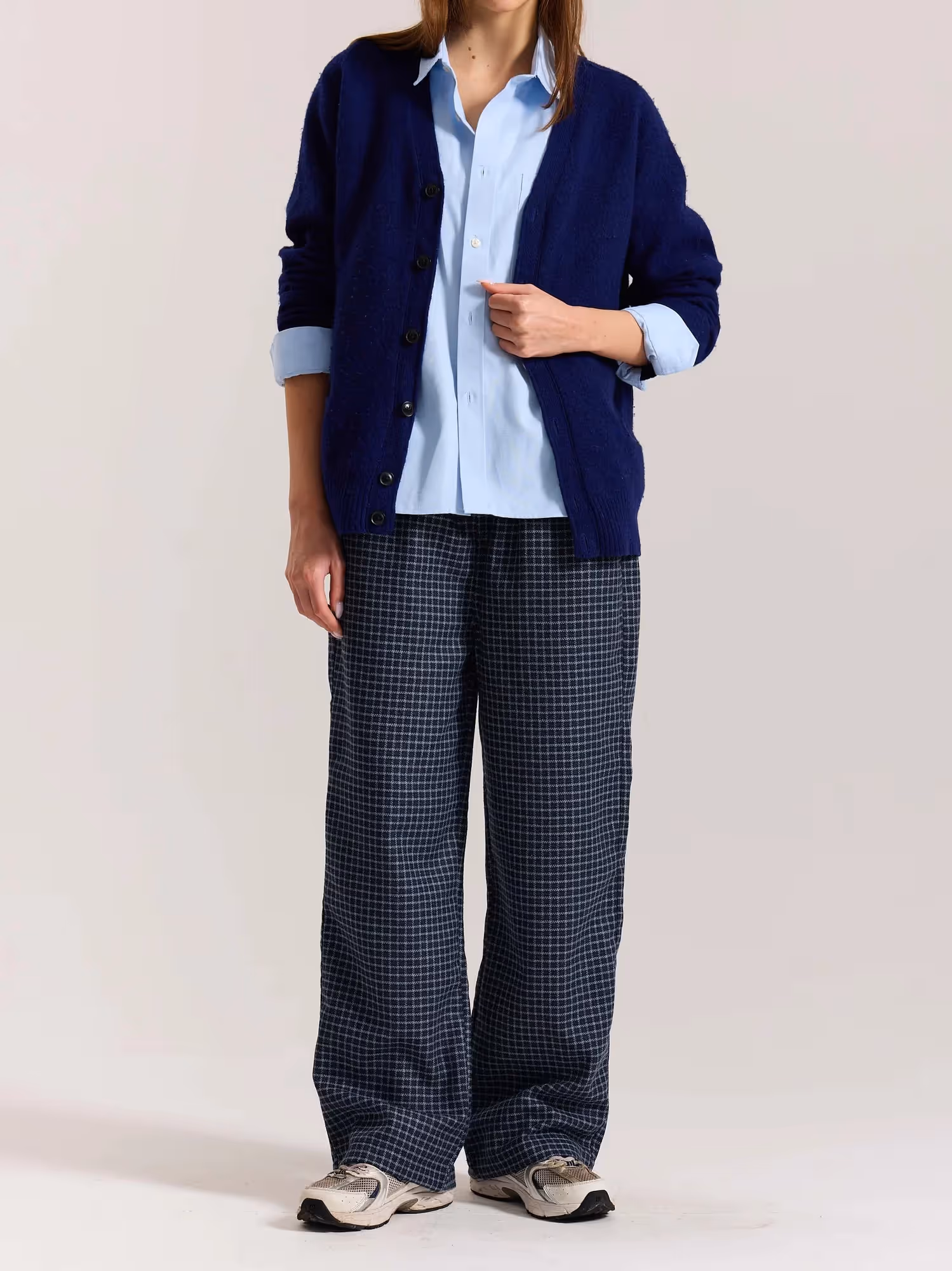 Blue Checkered Woolen Pants image 7